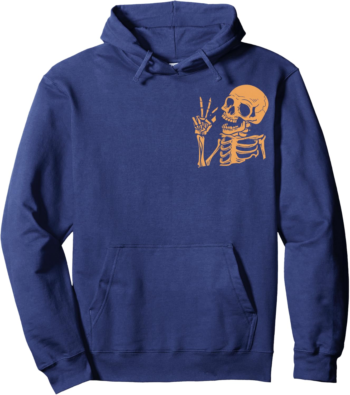 (2Sided Front+Back) Have The Day You Deserve skeleton Hoodie - Hoodie | Navy