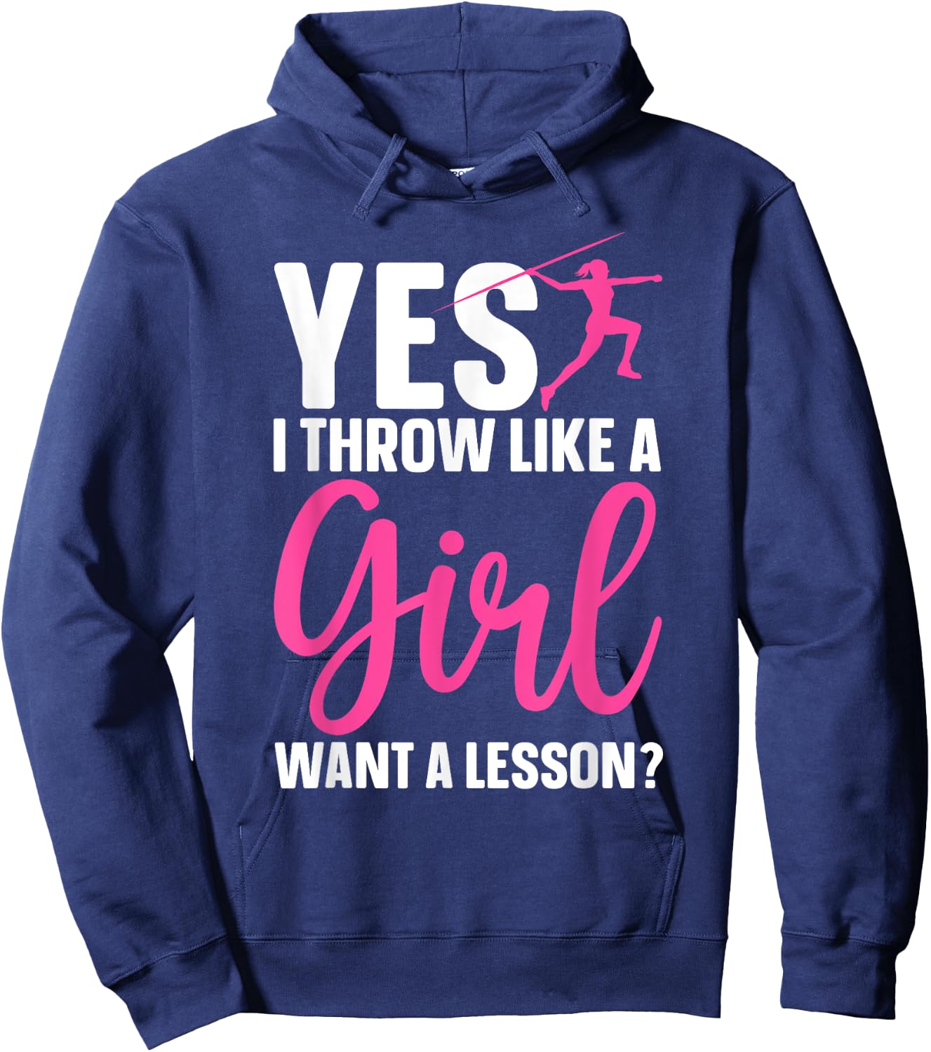 Funny Javelin Throwing Art For Girls Women Javelin Lover Hoodie - Hoodie | Navy