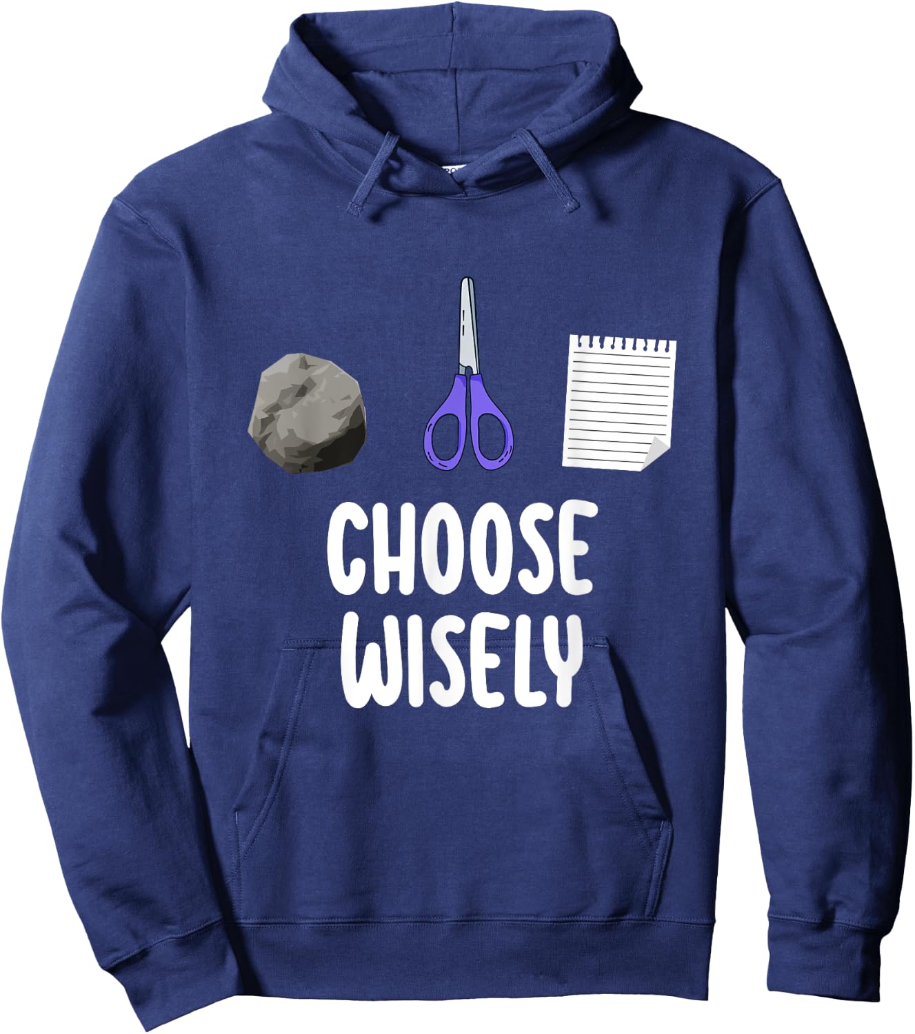 Rock Paper Scissors Hand Game Shirt Funny Choose Wisely Kids Hoodie - Hoodie | Navy