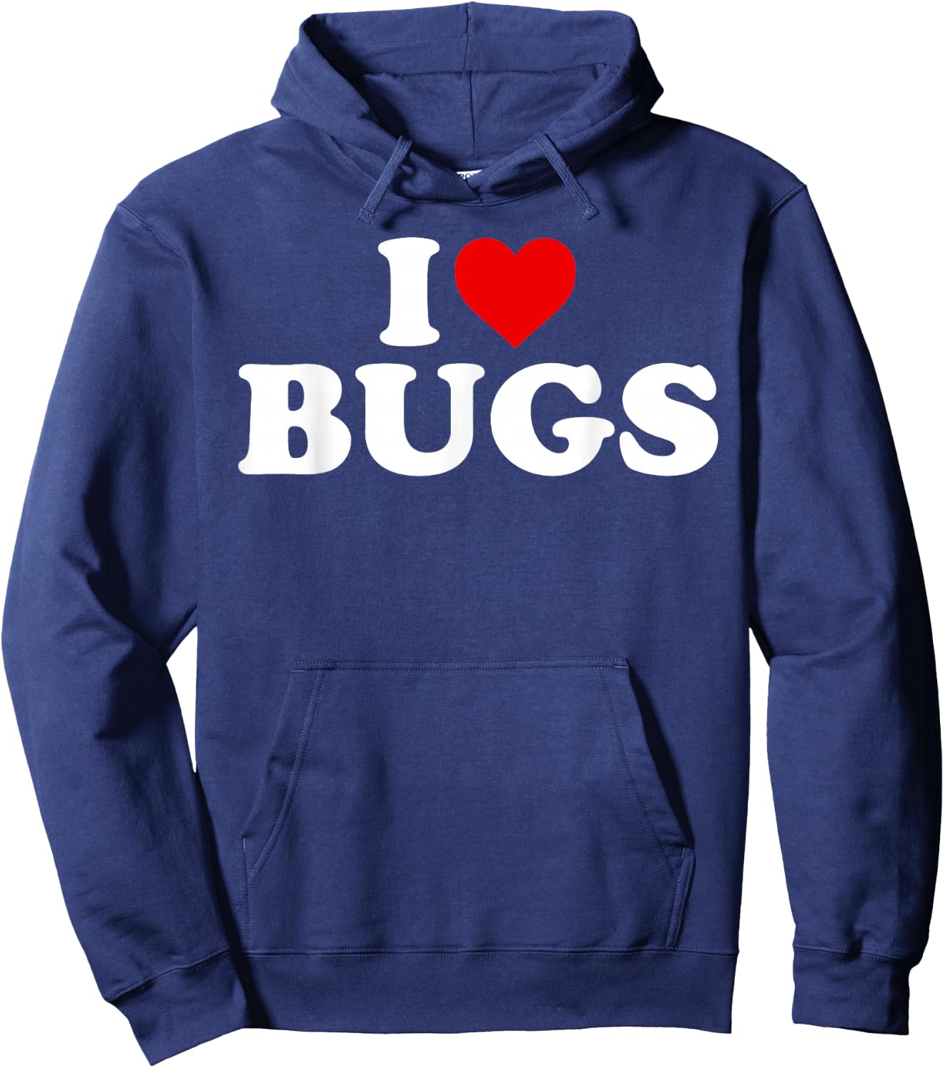 I Love Bugs - Heart Hoodie - Hoodie | Navy