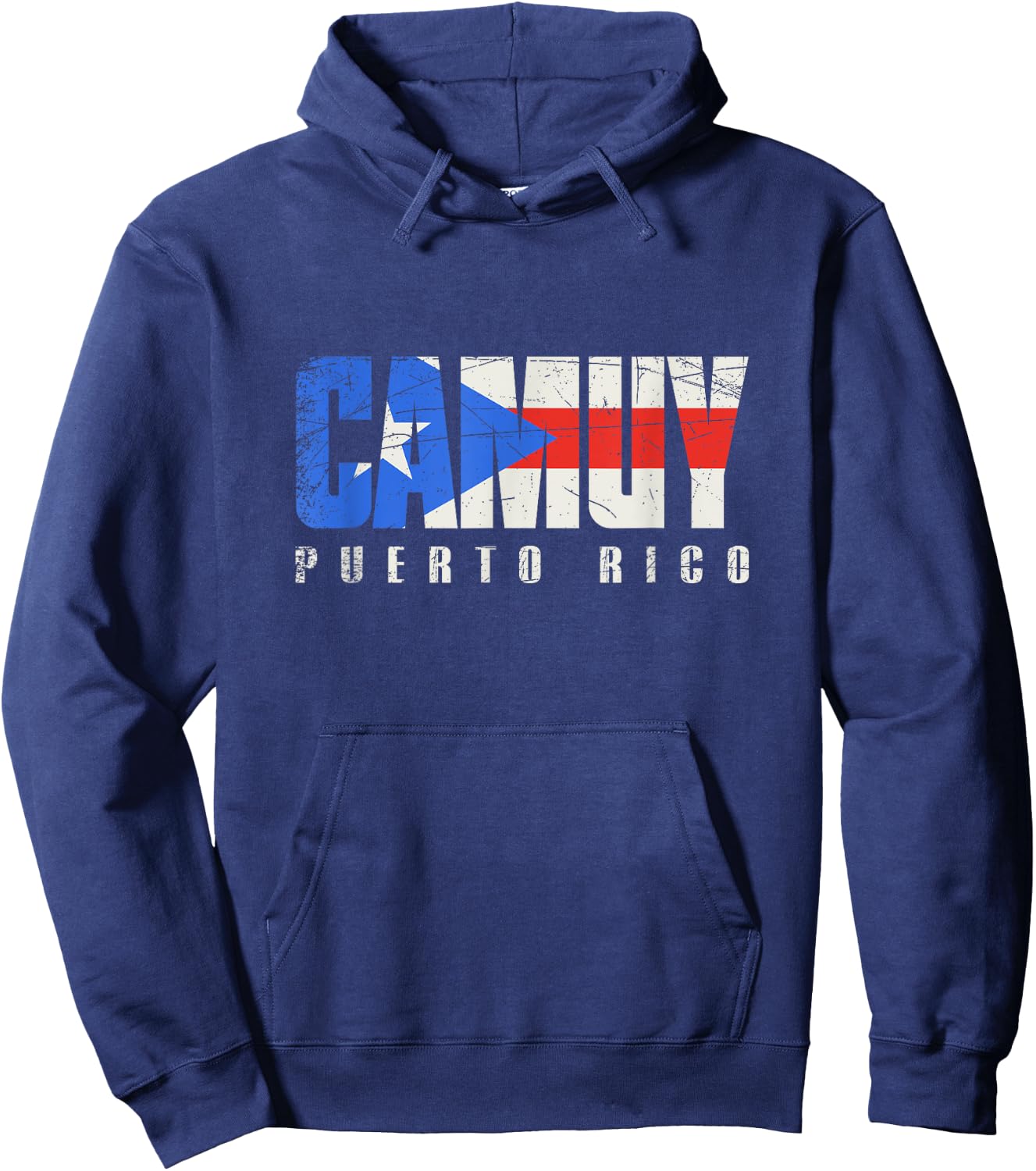 Camuy Puerto Rico, Puerto Rican flag Hoodie - Hoodie | Navy