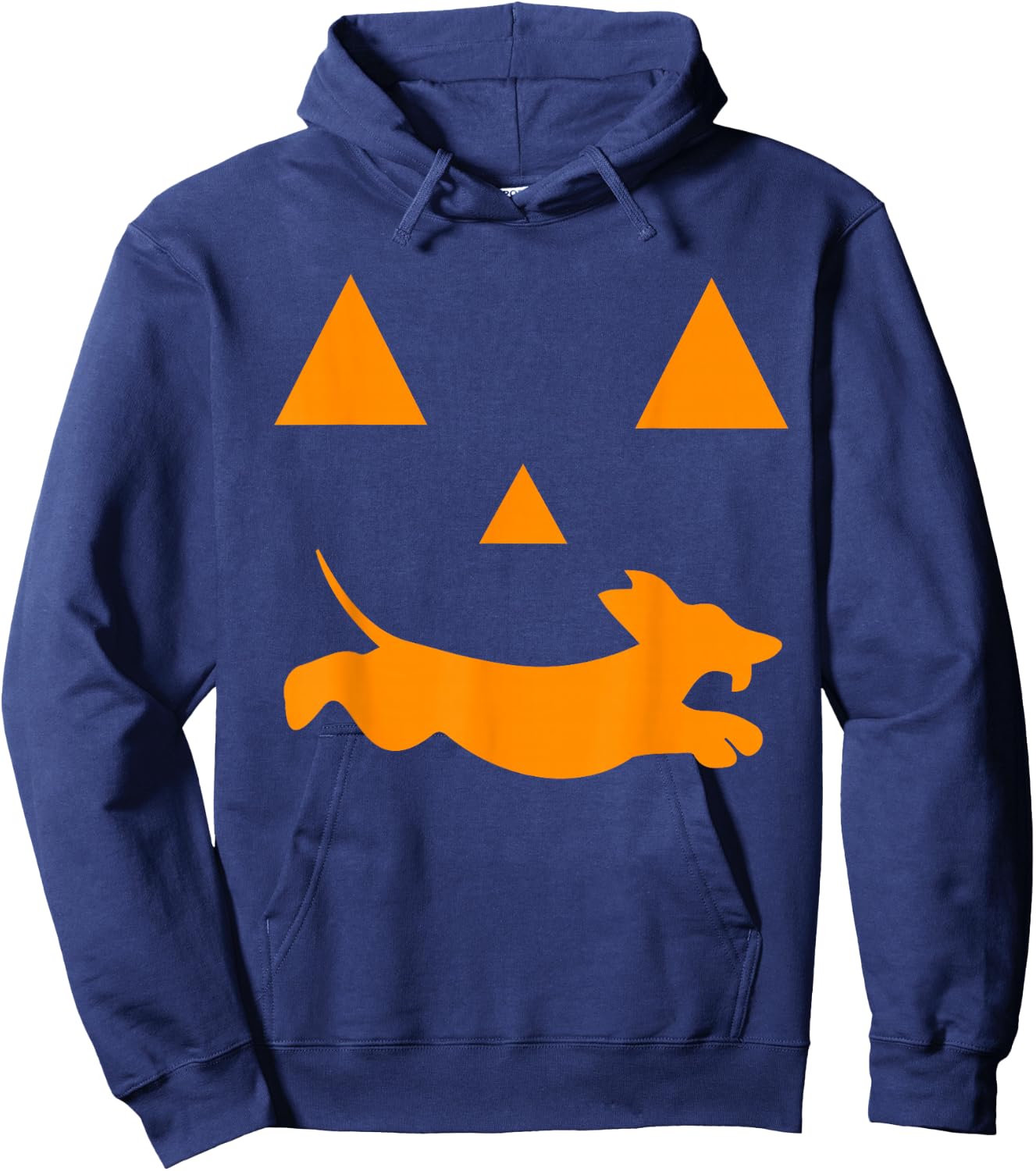 Halloween Pumpkin Dachshund Jack-o-lantern Costume Hoodie - Hoodie | Navy