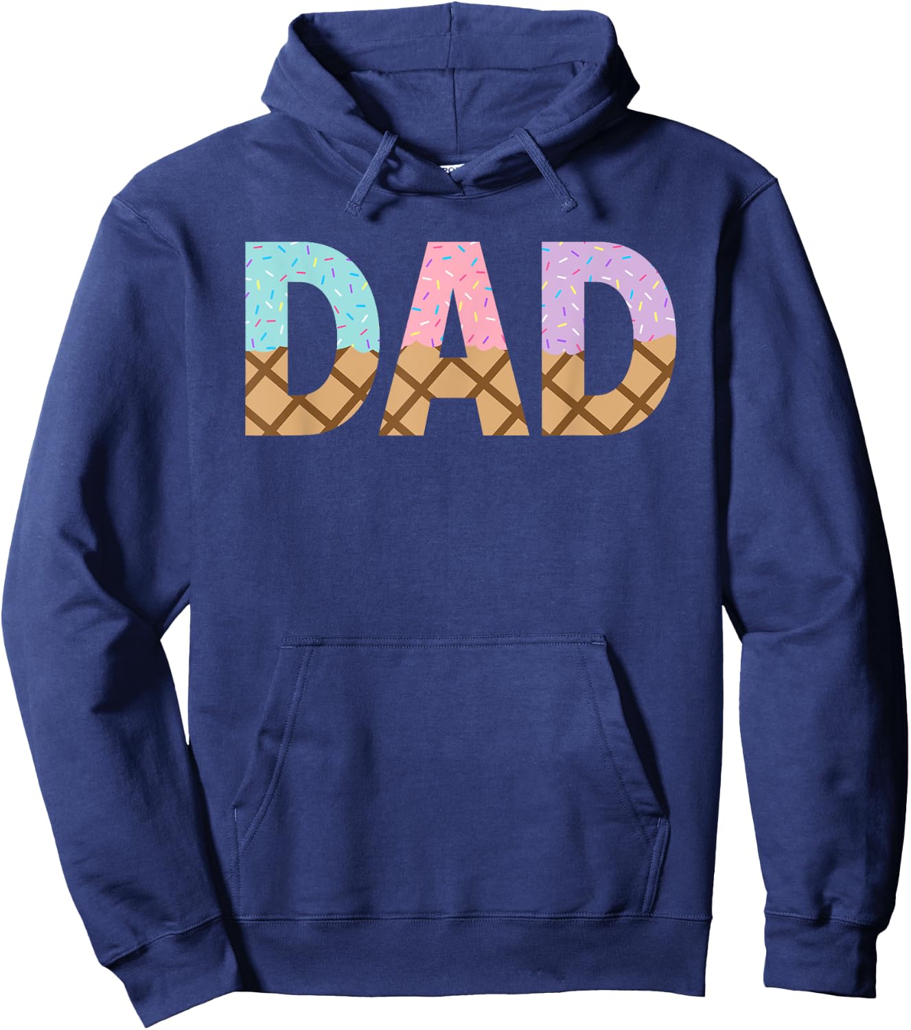 Dad Of 1st First Birthday Girl Ice Cream Hoodie - Hoodie | Navy