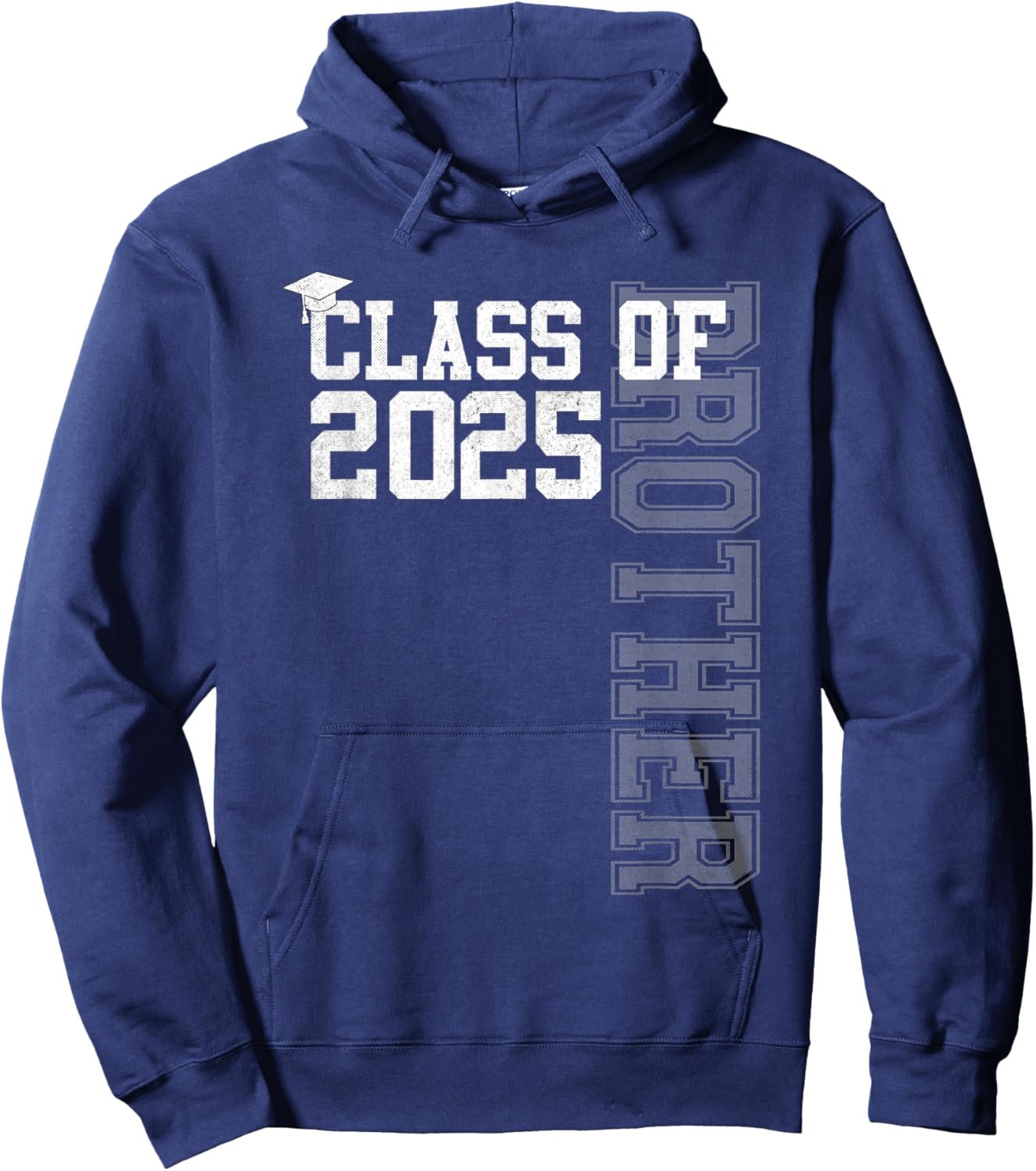 Senior Brother Proud Brother Of A Class Of 2025 Graduate Hoodie - Hoodie | Navy