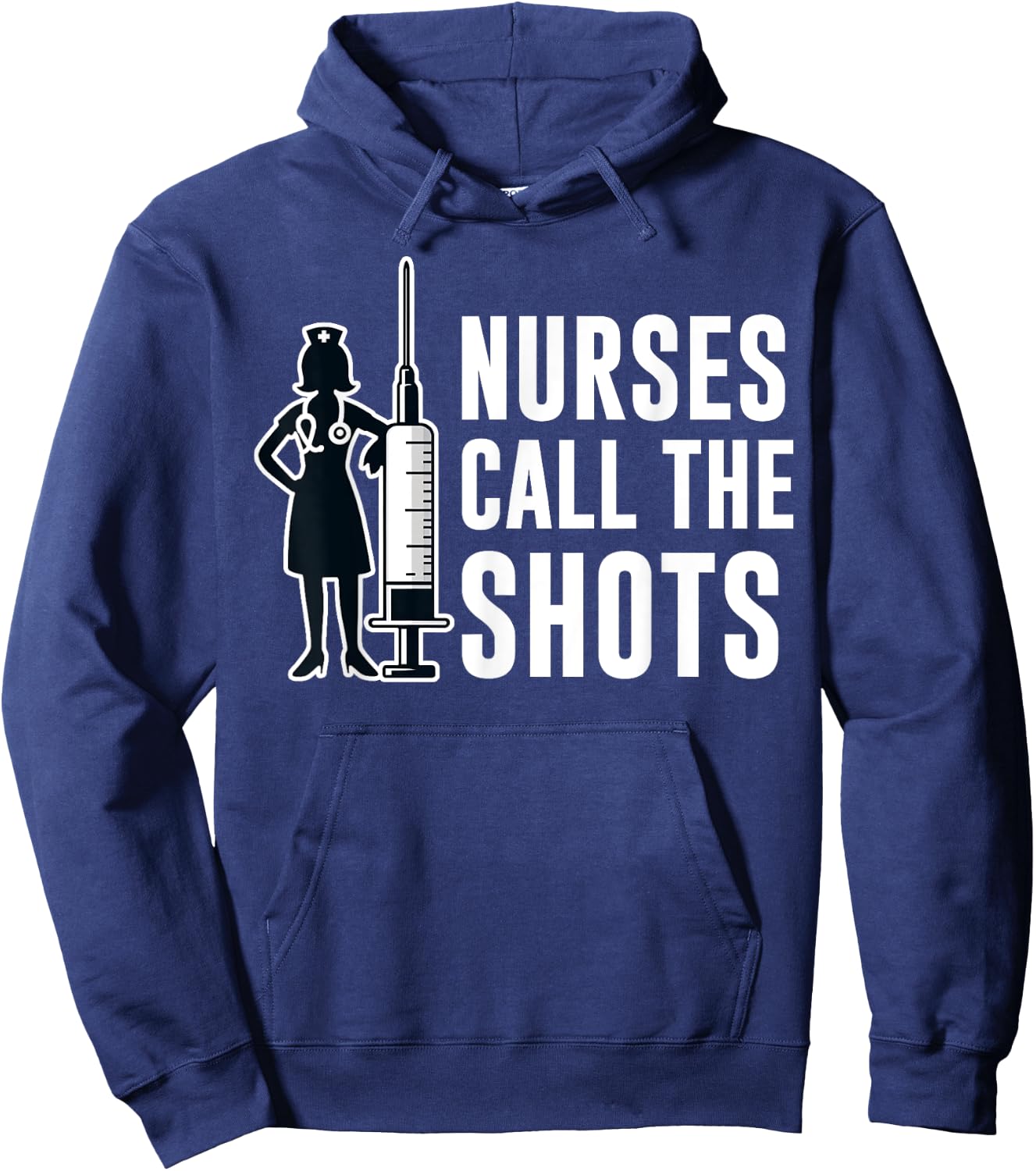Funny Nurses Call The Shots LPN RN CNA Nursing Hoodie - Hoodie | Navy