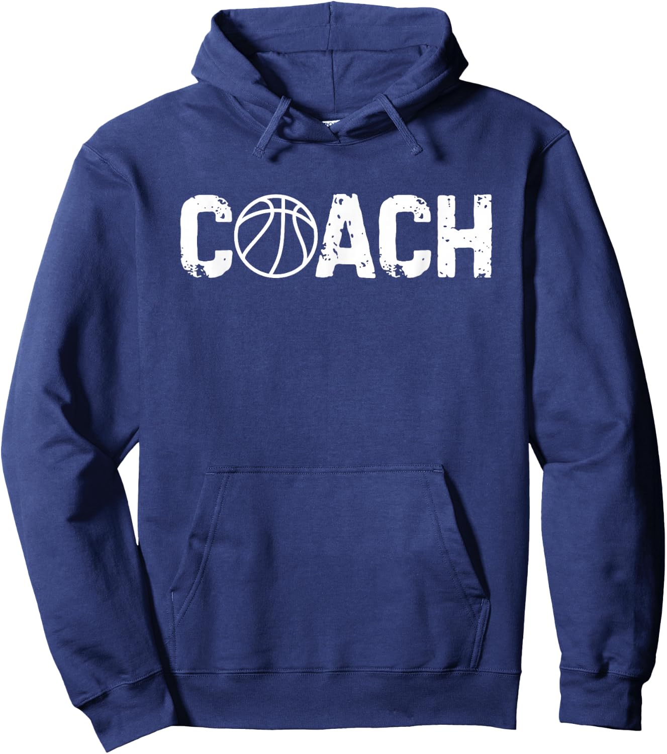 Basketball Coach Trainer Coaching Funny Vintage Hoodie - Hoodie | Navy