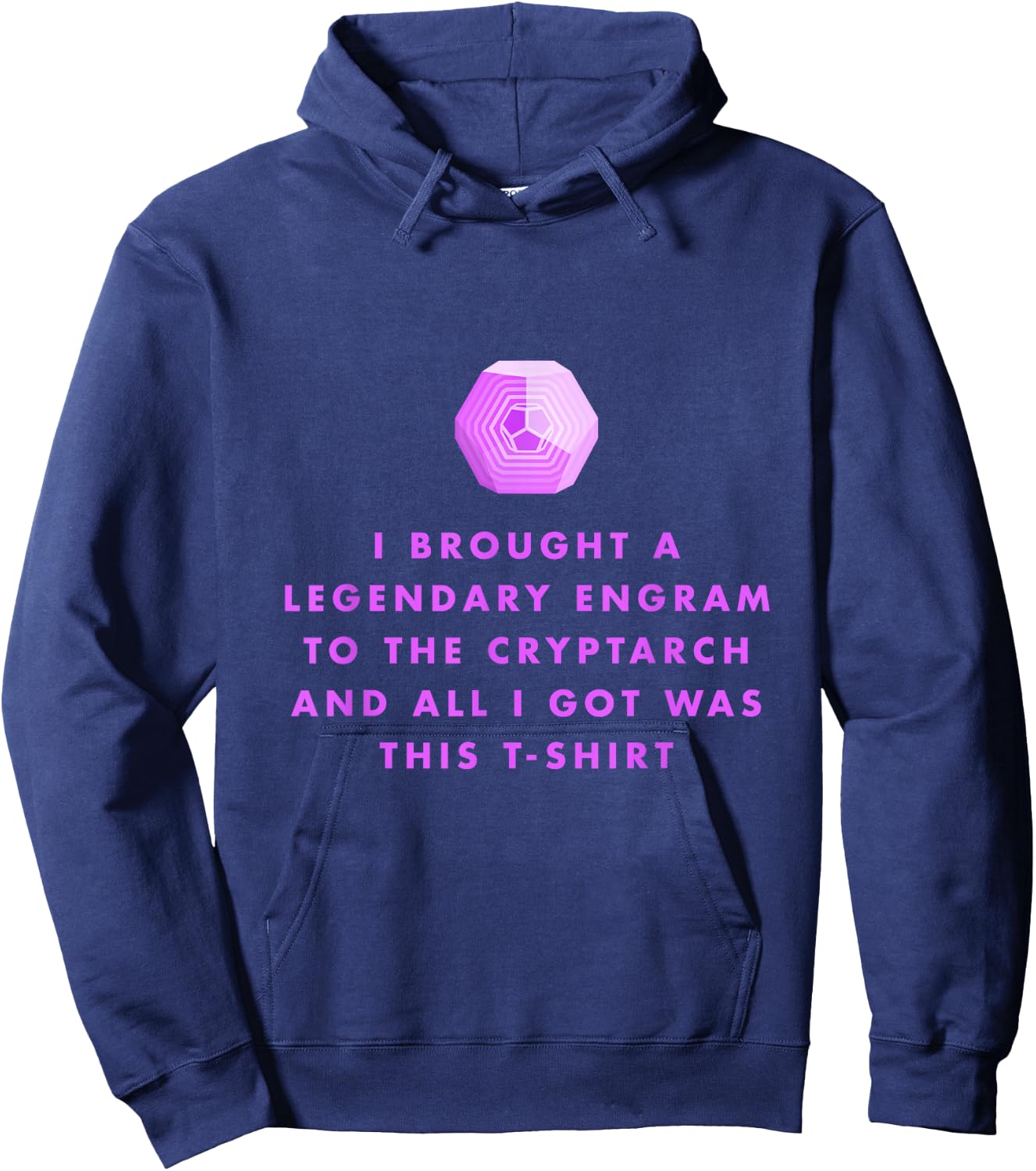 Gamer - Legendary Engrams to The Cryptarch Small Hoodie - Hoodie | Navy