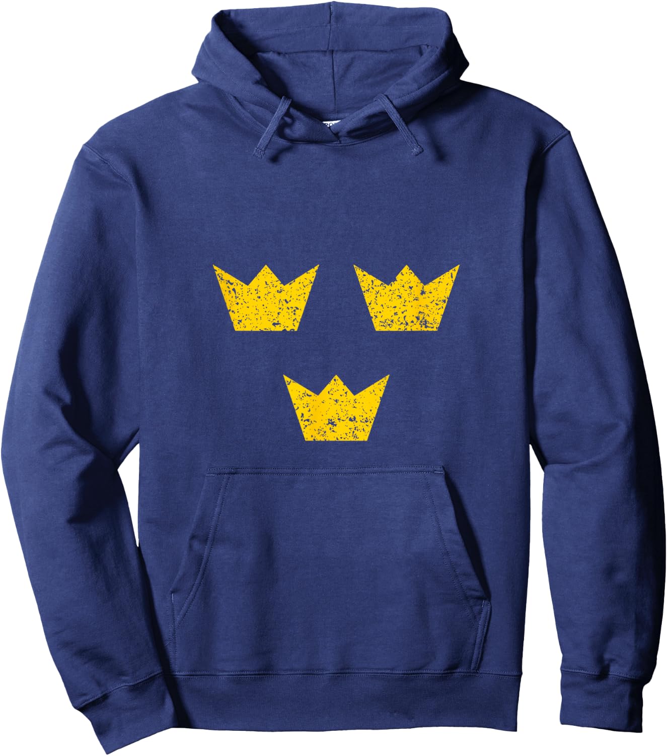 Sweden Crowns Swedish Flag Sverige Pride Vintage Souvenir Hoodie - Hoodie | Navy