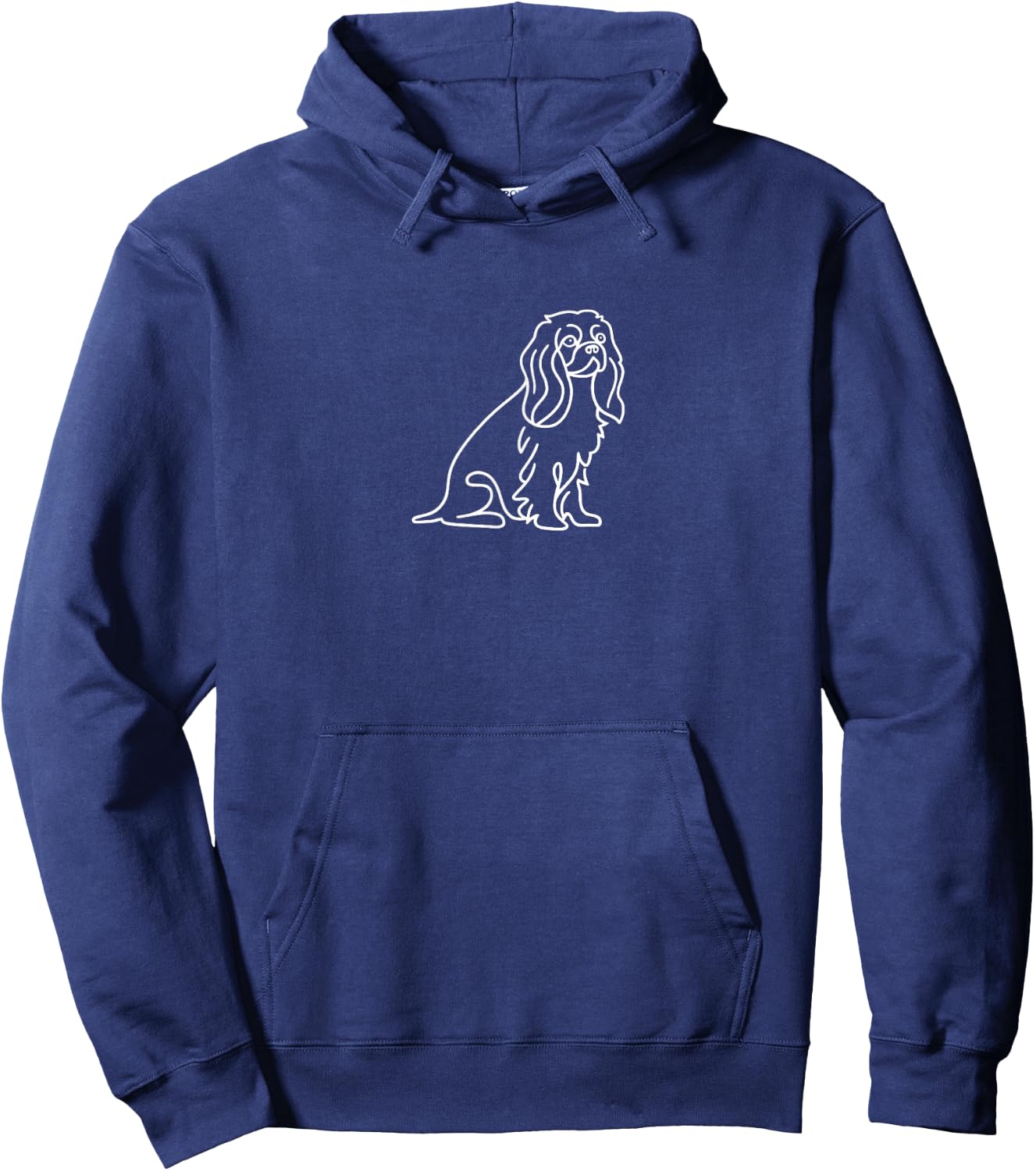 Cavalier King Charles Spaniel - Minimalist Dog Lover Hoodie - Hoodie | Navy