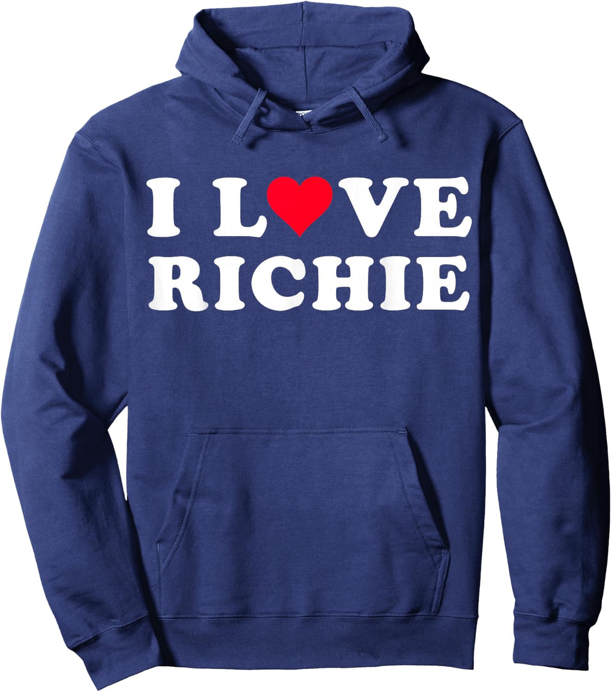I Love Richie Matching Girlfriend & Boyfriend Richie Name Hoodie - Hoodie | Navy