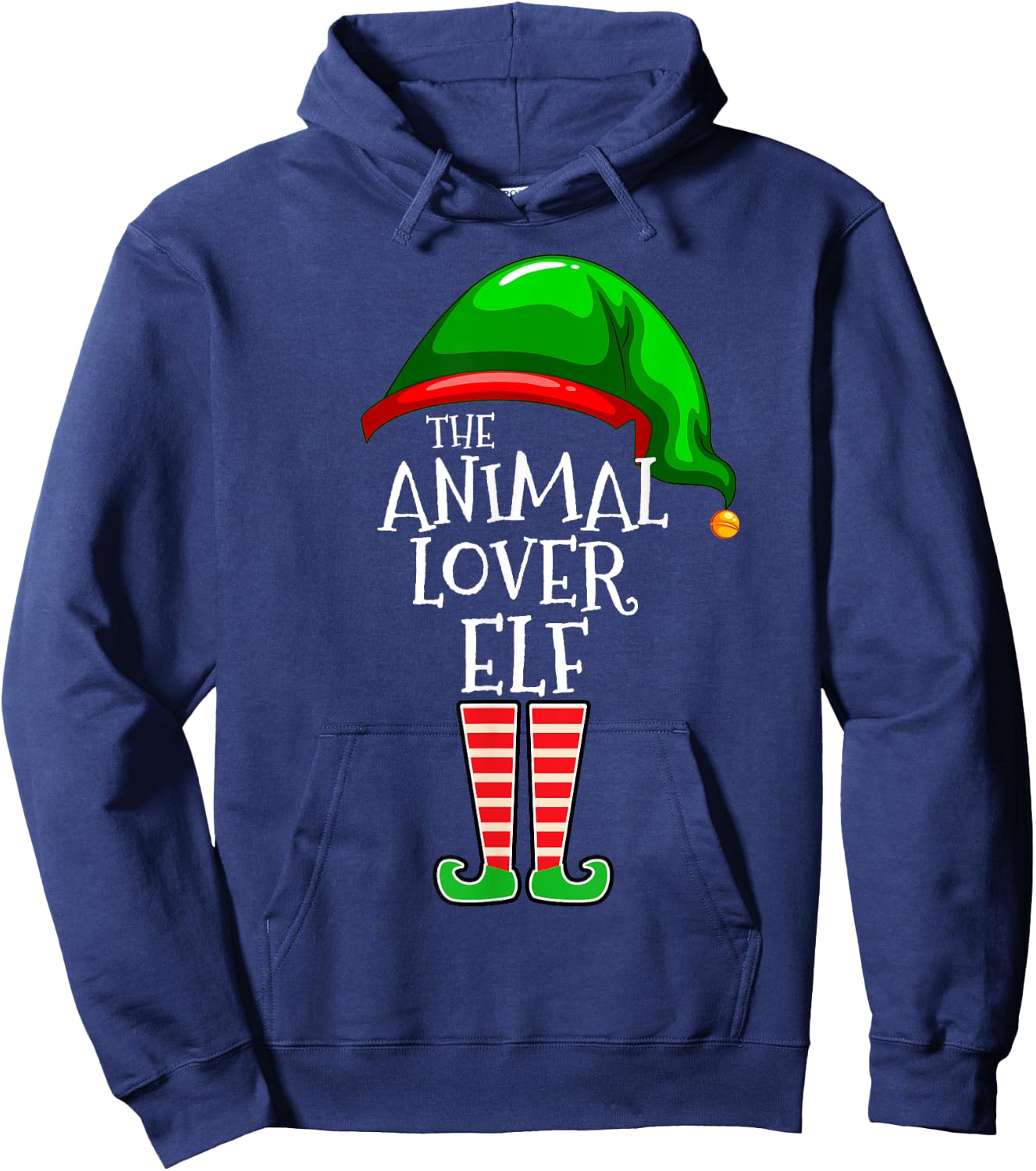 The Animal Lover Elf Family Matching Group Christmas Gift Hoodie - Hoodie | Navy