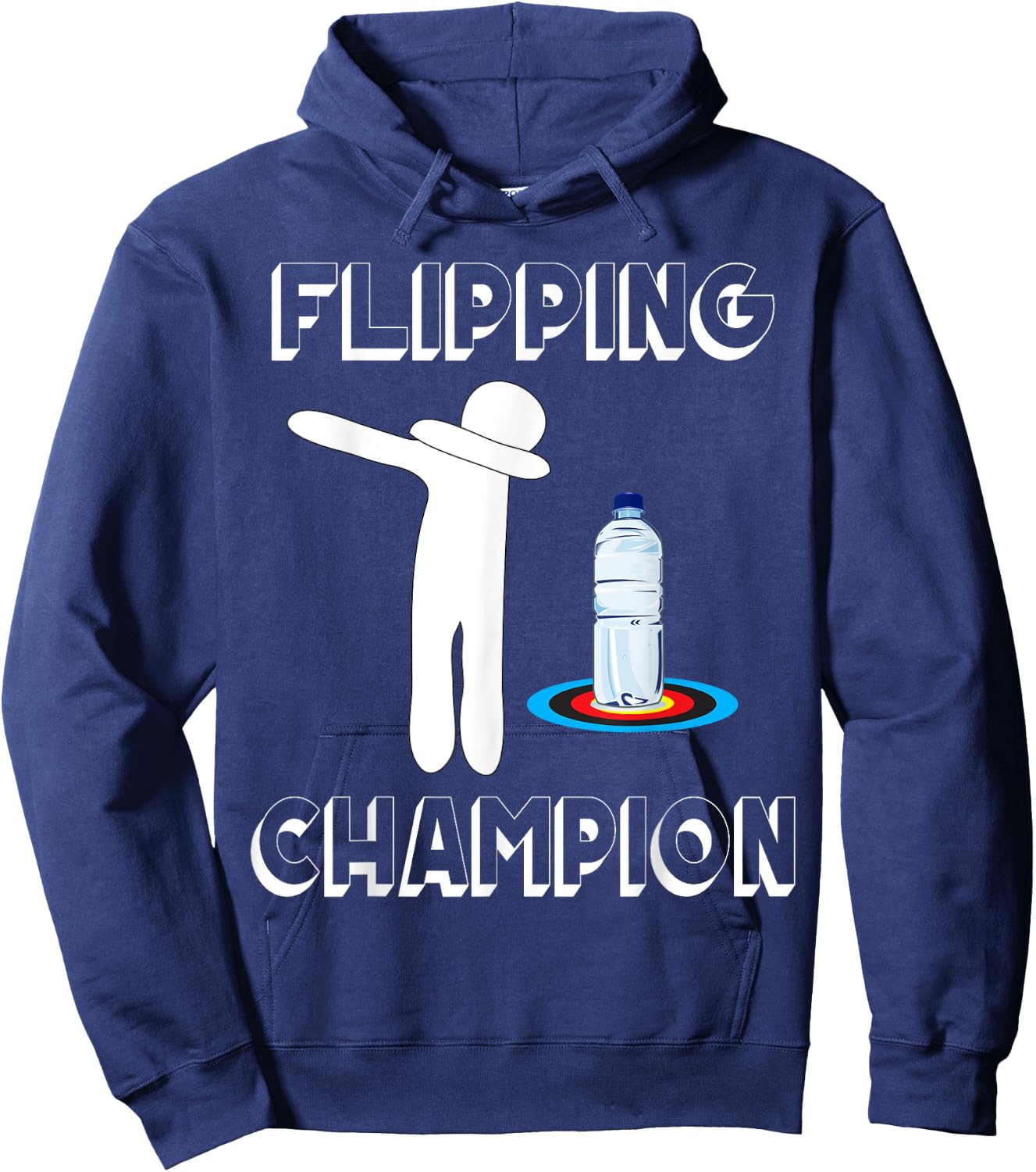 Water Bottle Flipping Dabbing Flipping Champion Hoodie - Hoodie | Navy