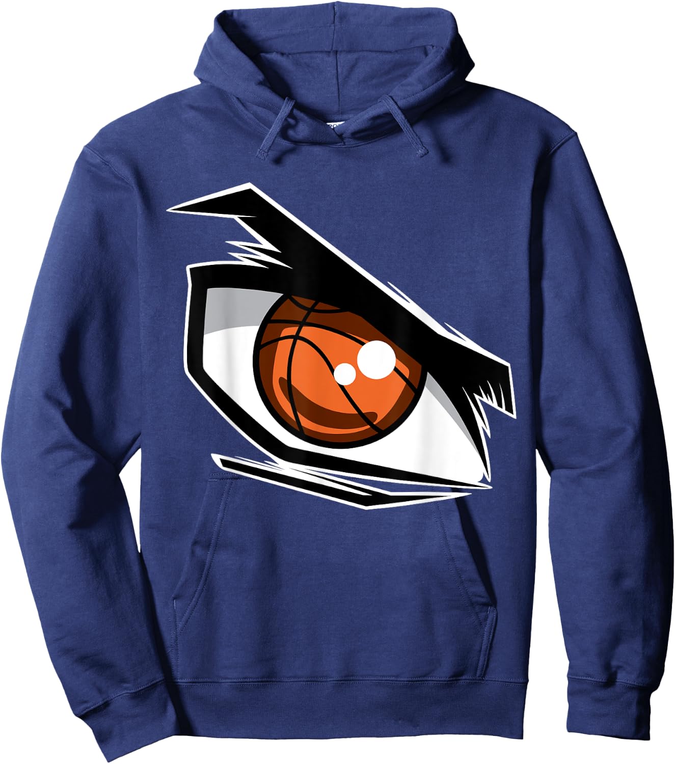 Basketball Teens Boys Girls Anime Fan Angry Eye Graphic Hoodie - Hoodie | Navy