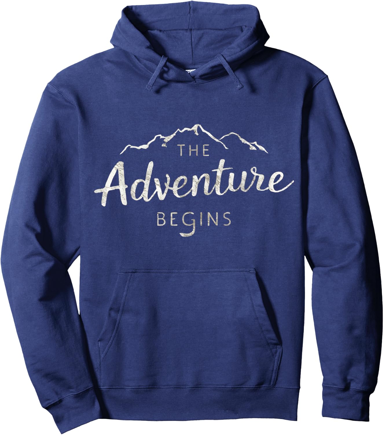 THE ADVENTURE BEGINS Funny Road Trip Camping Life Men Women Hoodie - Hoodie | Navy
