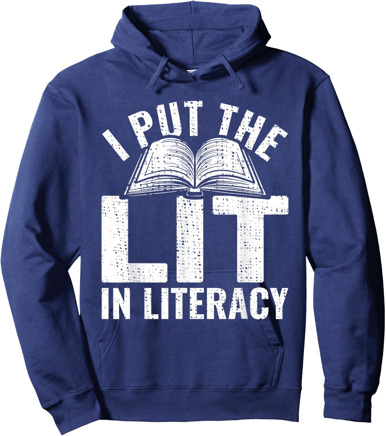 I Put The Lit In Literacy Reading Teacher Literacy Teacher Hoodie - Hoodie | Navy