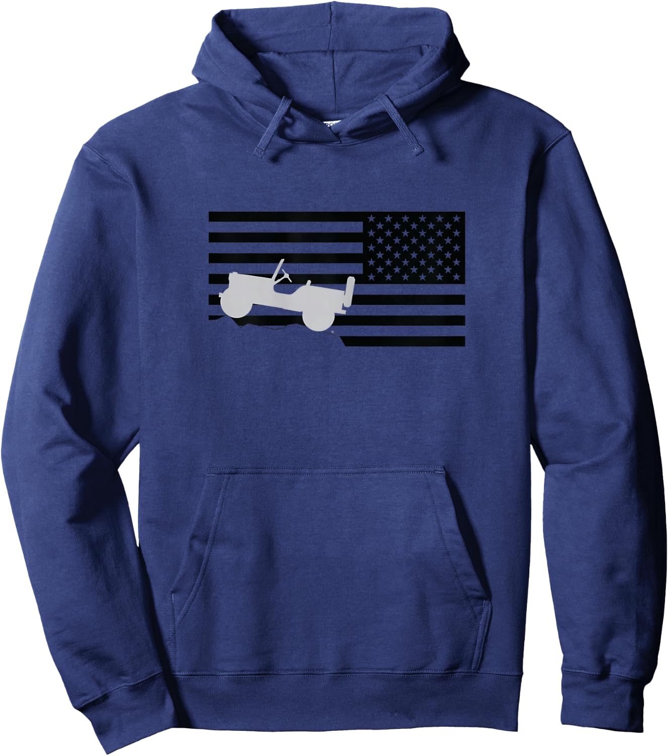 Jeep Flag Black Hoodie - Hoodie | Navy