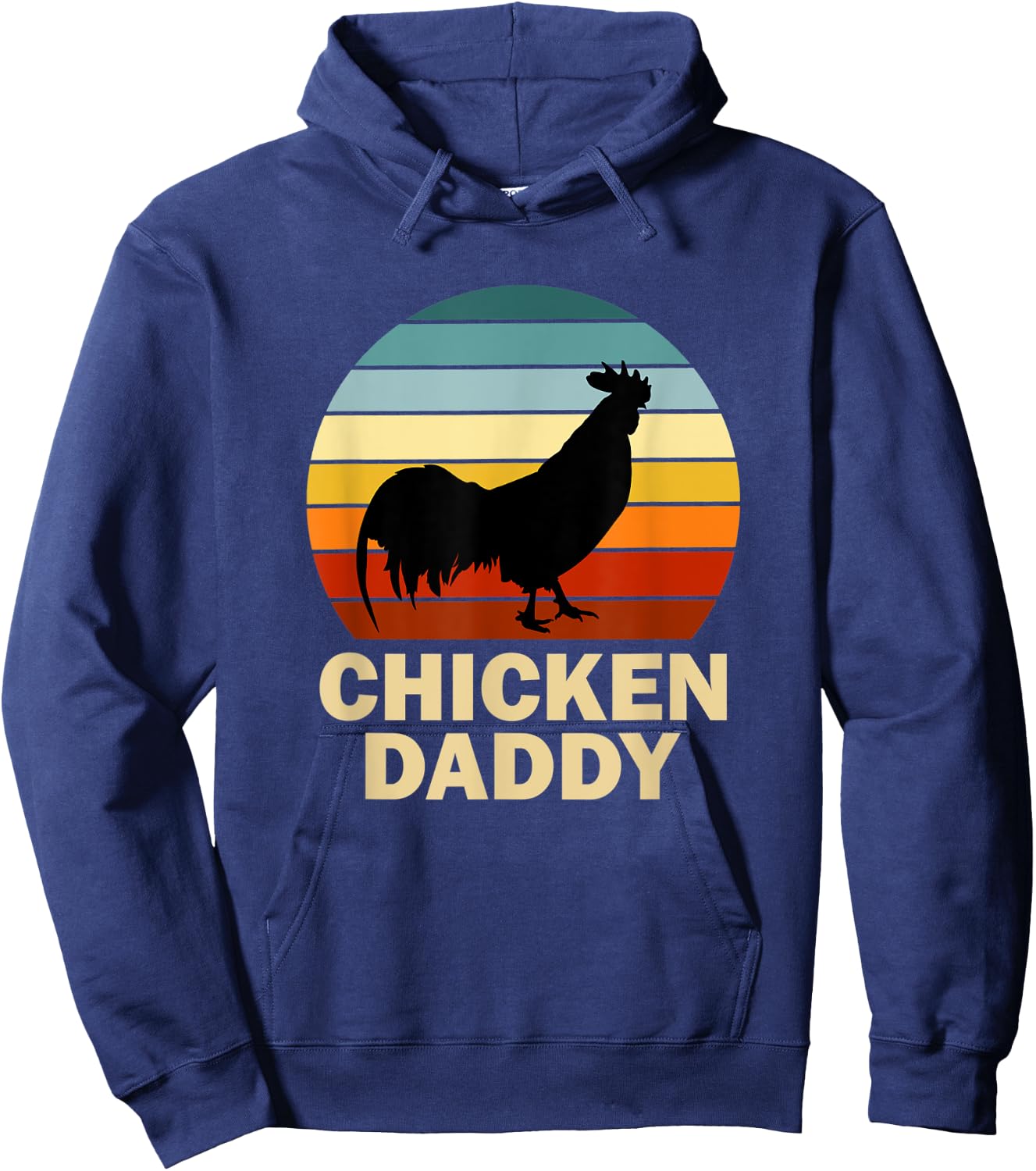Chicken Daddy Vintage Chicken Daddy Farmer Hoodie - Hoodie | Navy
