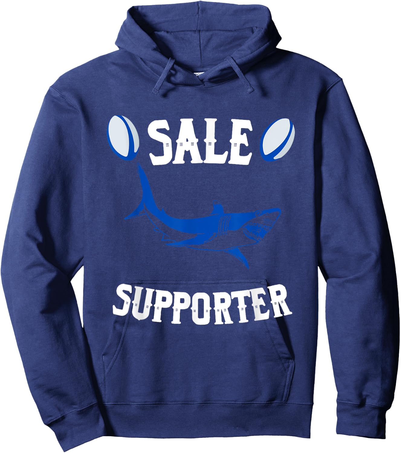 Sale Supporter Rugby Rugbyman Funny Rugby Ball Hoodie - Hoodie | Navy