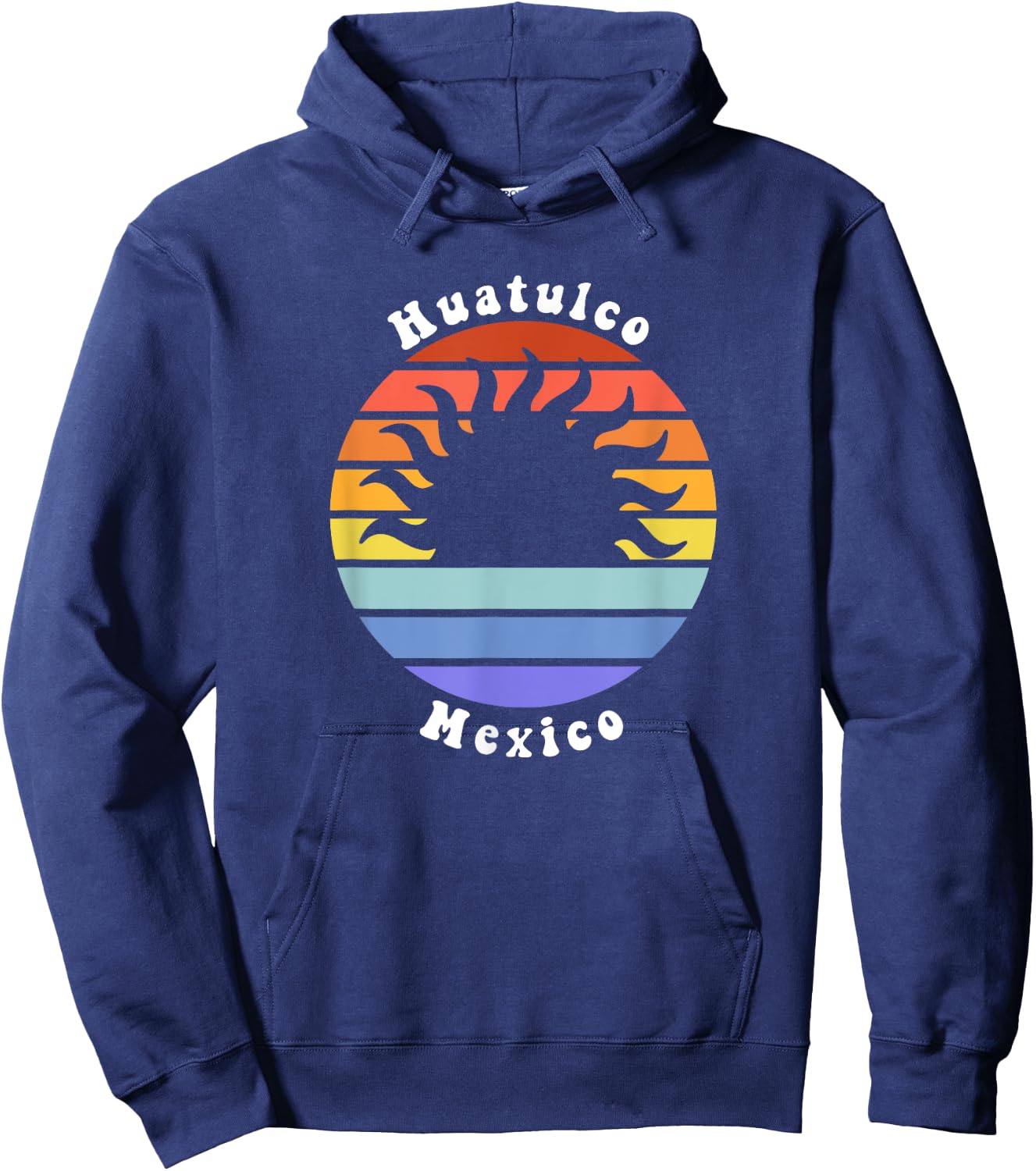 Huatulco Beach Mexico Sunset Mexican Pride Vacation Hoodie - Hoodie | Navy