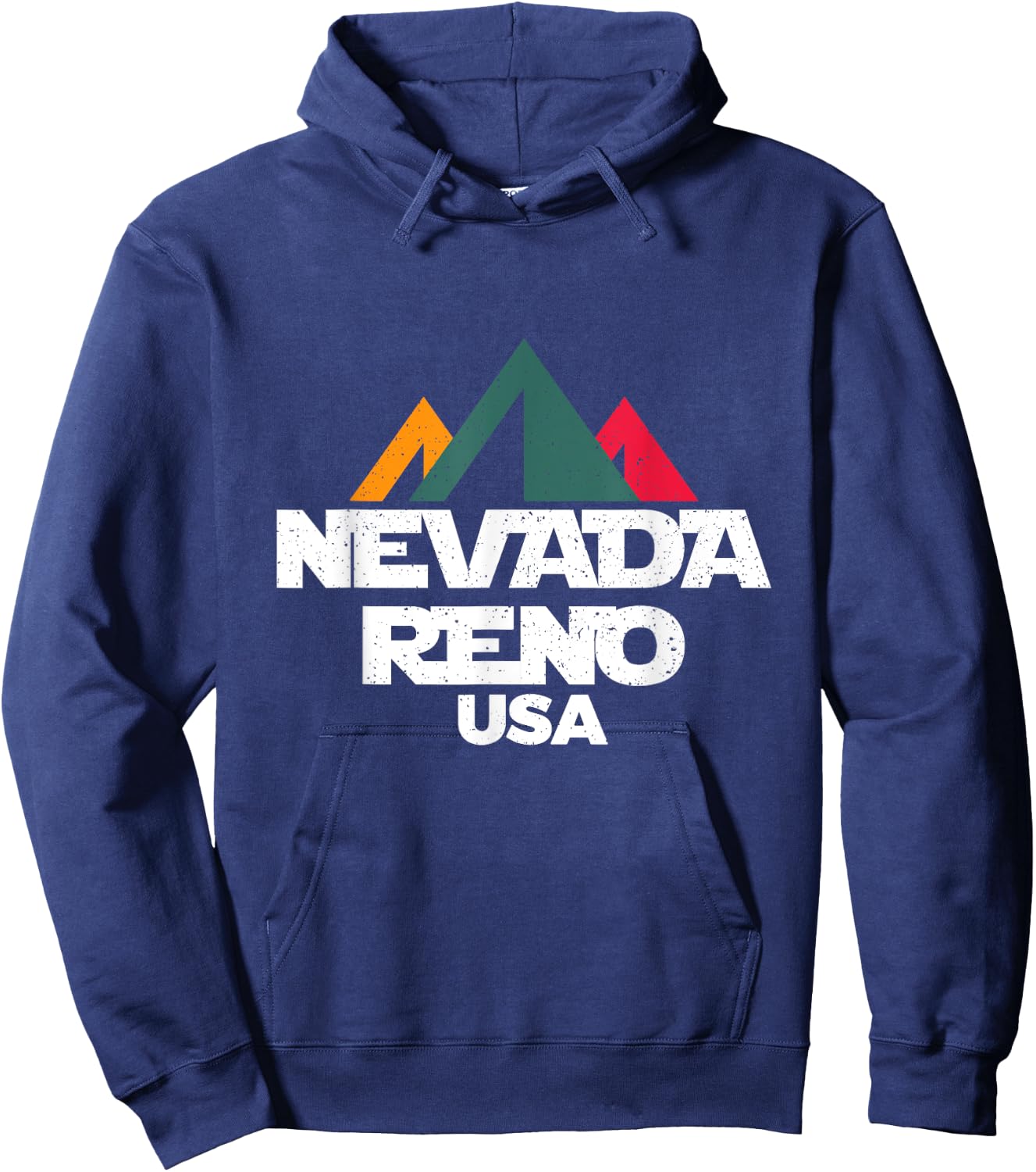 Vintage Retro Mountains Nevada Reno USA Vacation Hiking Hoodie - Hoodie | Navy