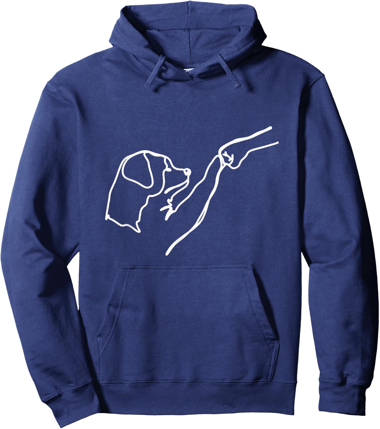 Dog and Human Fist Bump Hoodie - Hoodie | Navy