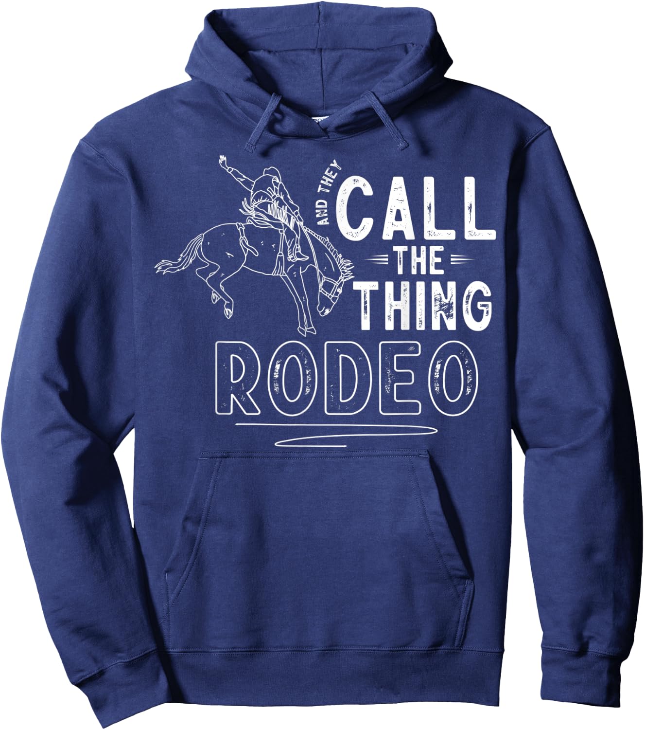 Horse Riding Equestrian Horse Owner Western Horse Rodeo Hoodie - Hoodie | Navy