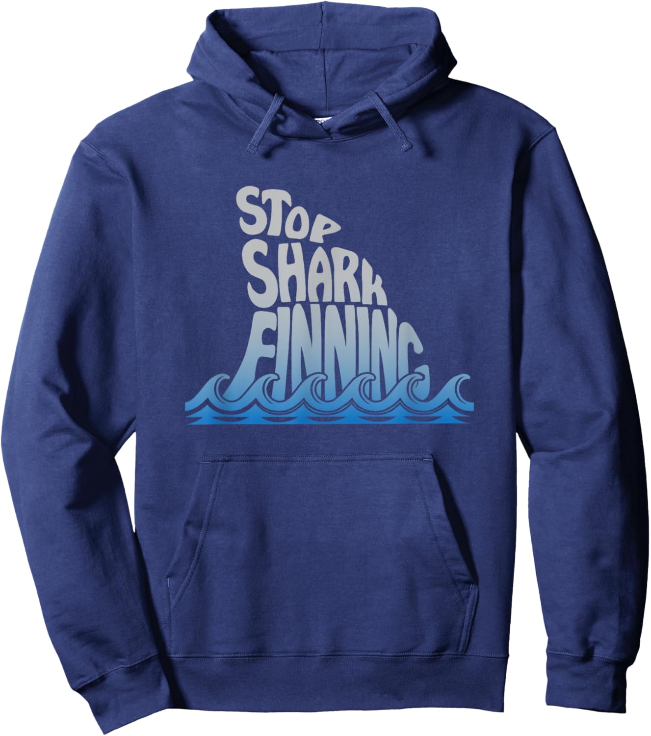 Stop Shark Finning Awareness Marine Biology Hoodie - Hoodie | Navy