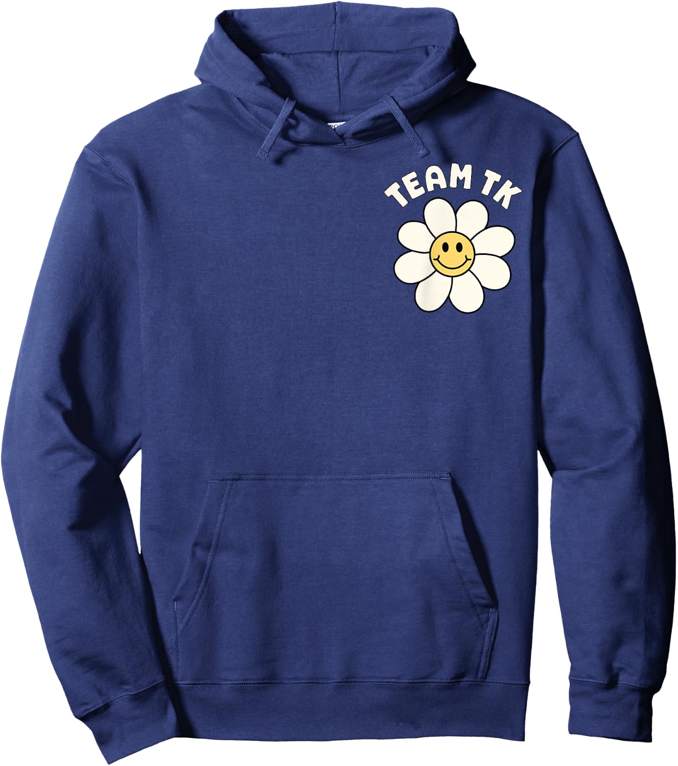 TK Team TK Teacher Daisy Back to School Kid Smile Face Heart Hoodie - Hoodie | Navy