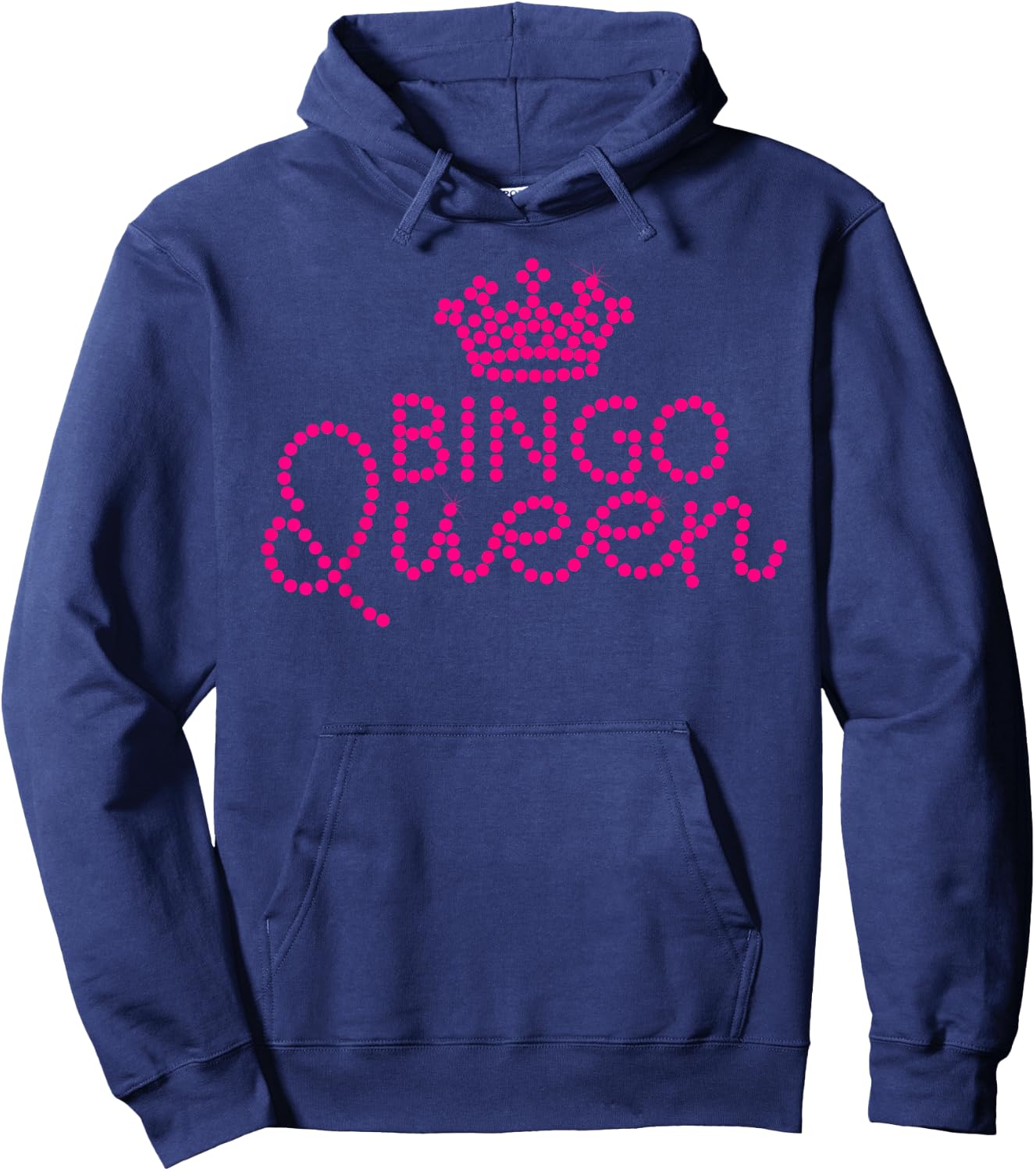 Funny Bingo Queen Casino Players Gambler Lucky Women Gift Hoodie - Hoodie | Navy
