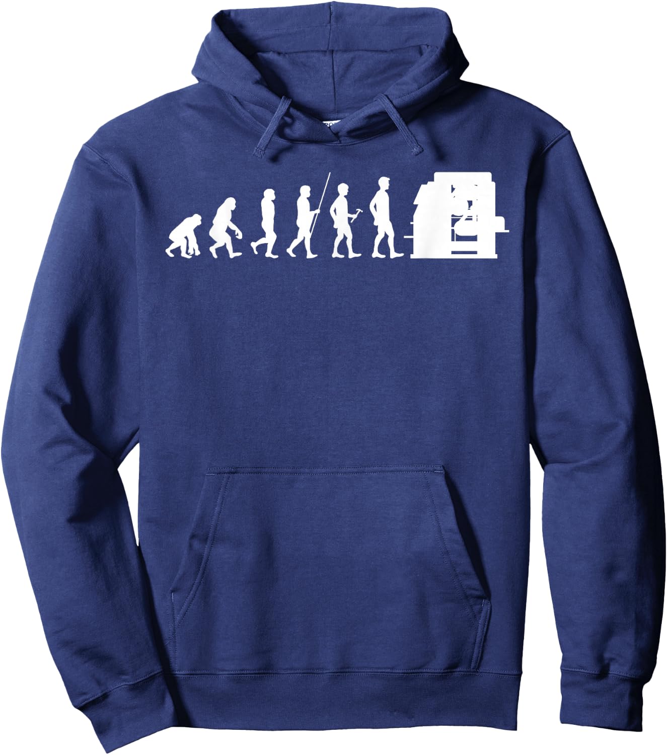 CNC Machine Operator Evolution for CNC Machinist Hoodie - Hoodie | Navy
