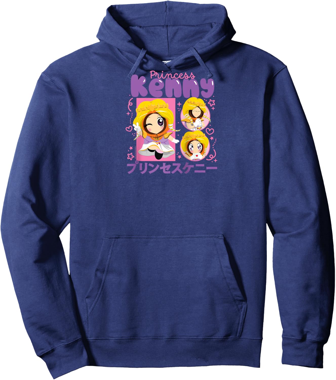 South Park - Kawaii Princess Kenny Raglan Baseball Hoodie - Hoodie | Navy