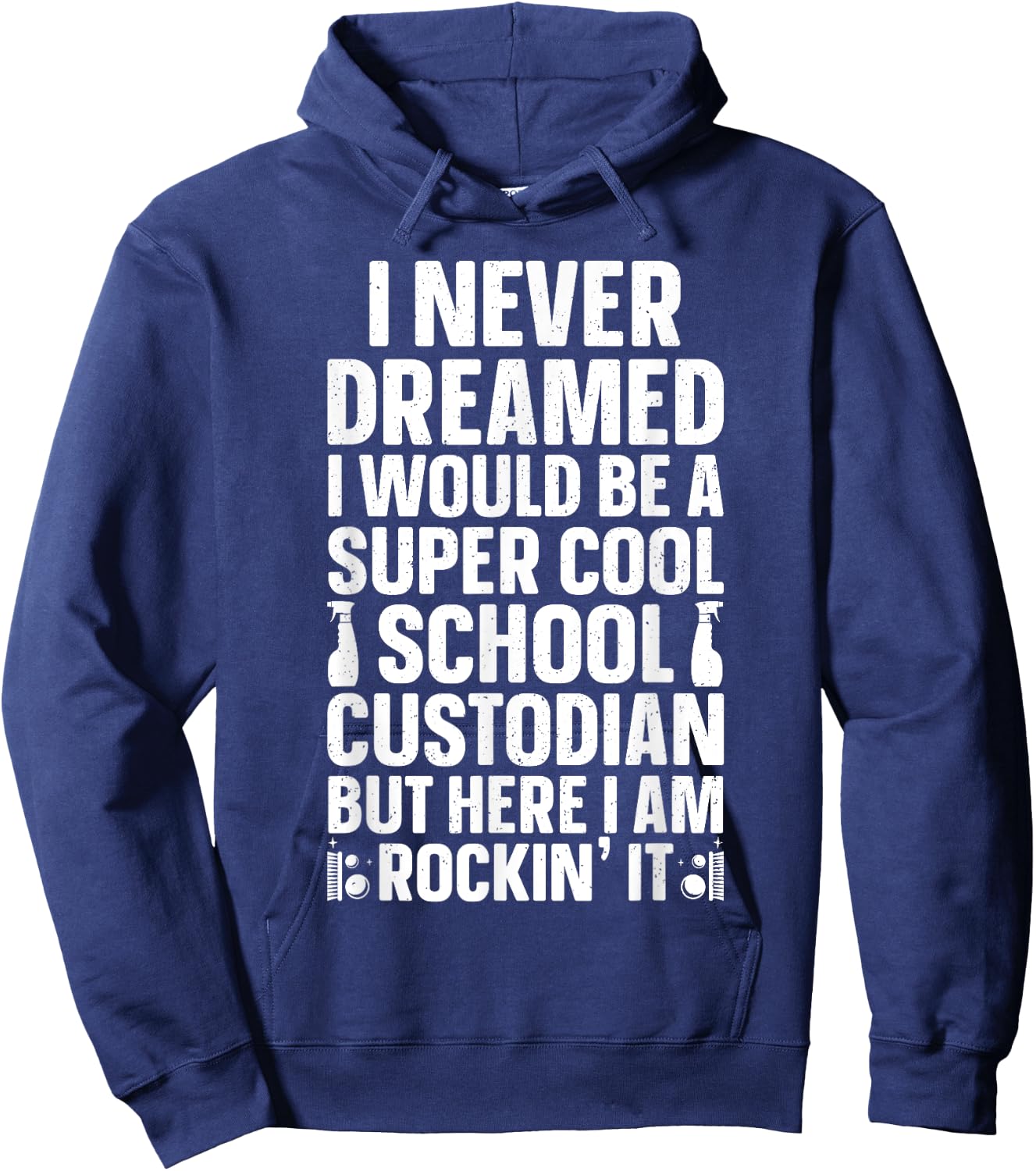 School Custodian Design Women Custodian Appreciation Hoodie - Hoodie | Navy