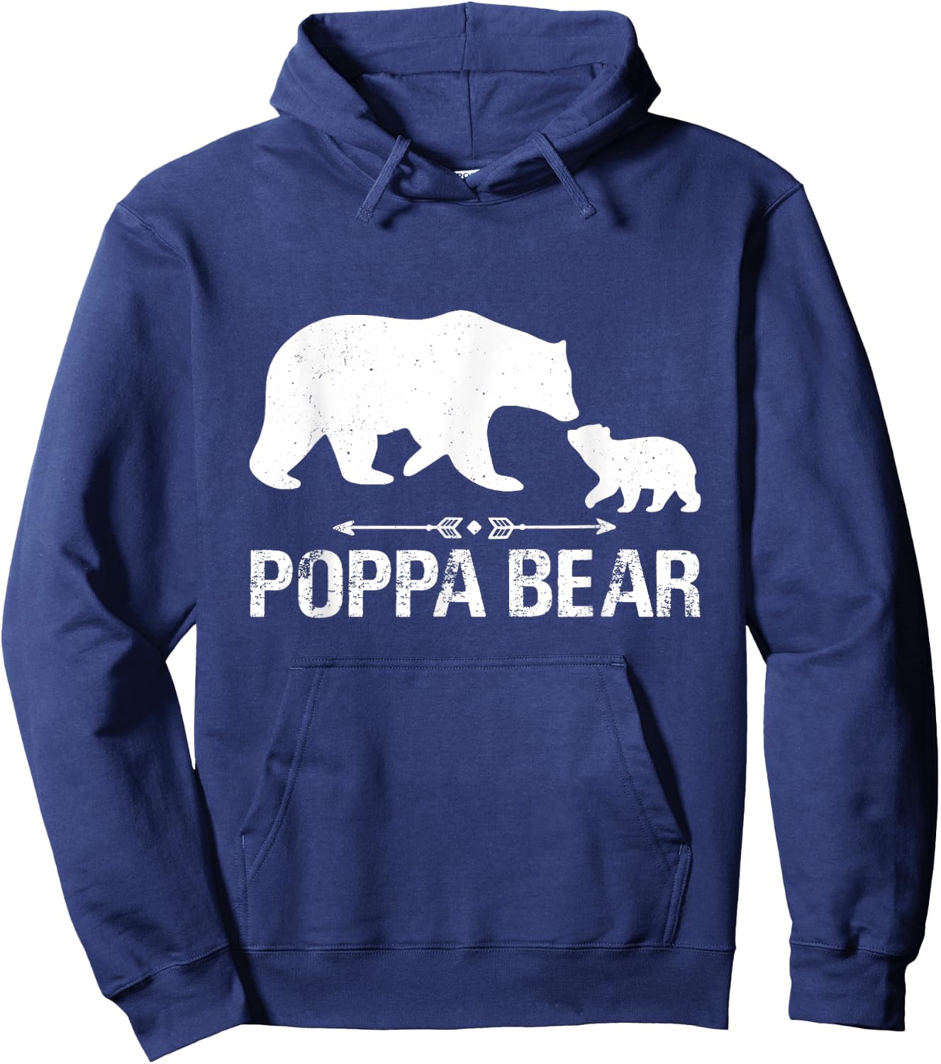 Poppa Bear Happy Father's Day Matching Family Dad Grandpa Hoodie - Hoodie | Navy