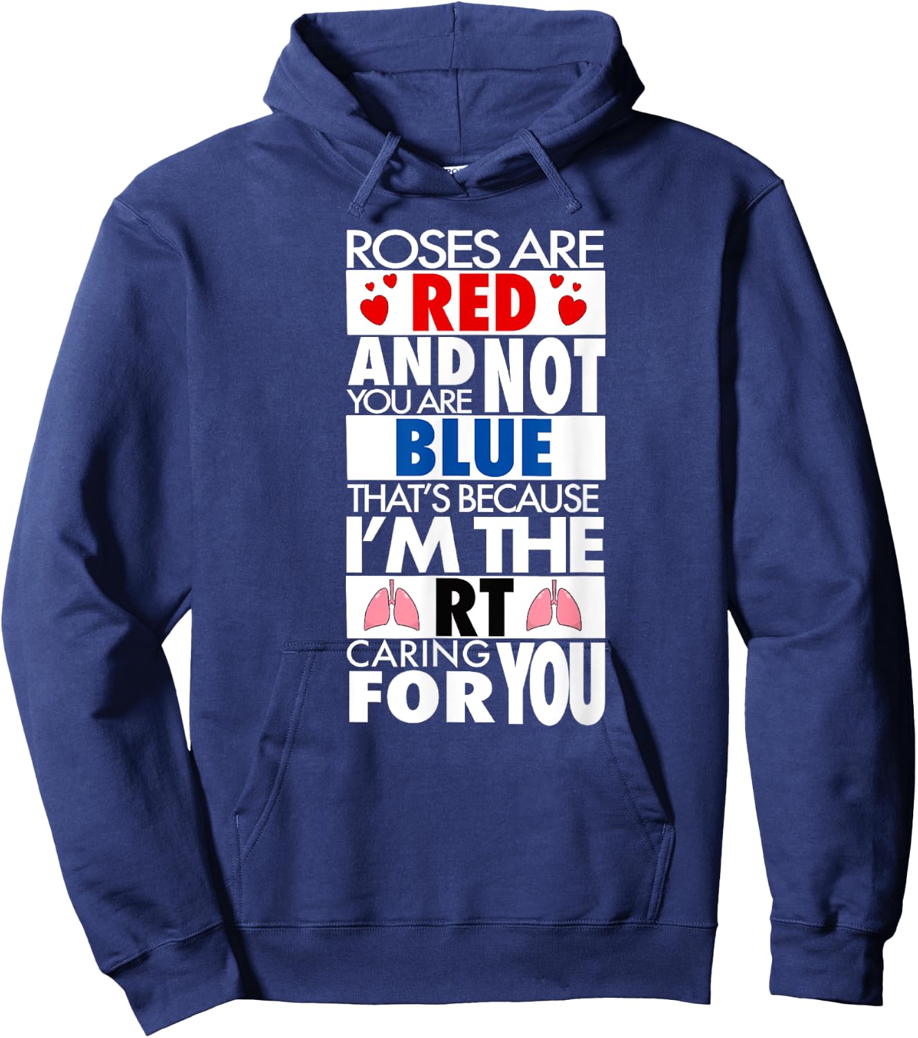 Respiratory Therapist Valentines Day Roses Are Red Design Hoodie - Hoodie | Navy