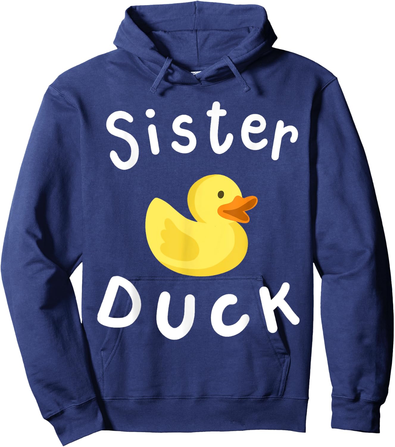 Sister Duck Birthday Rubber Duck Lover Family Matching Girls Hoodie - Hoodie | Navy
