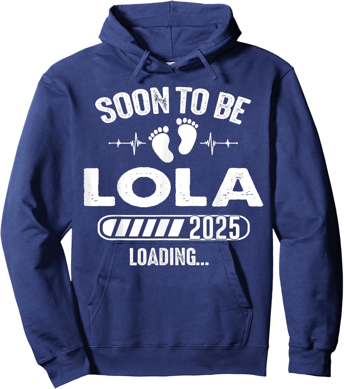 Soon To Be Lola 2025 Baby Loading Hoodie - Hoodie | Navy