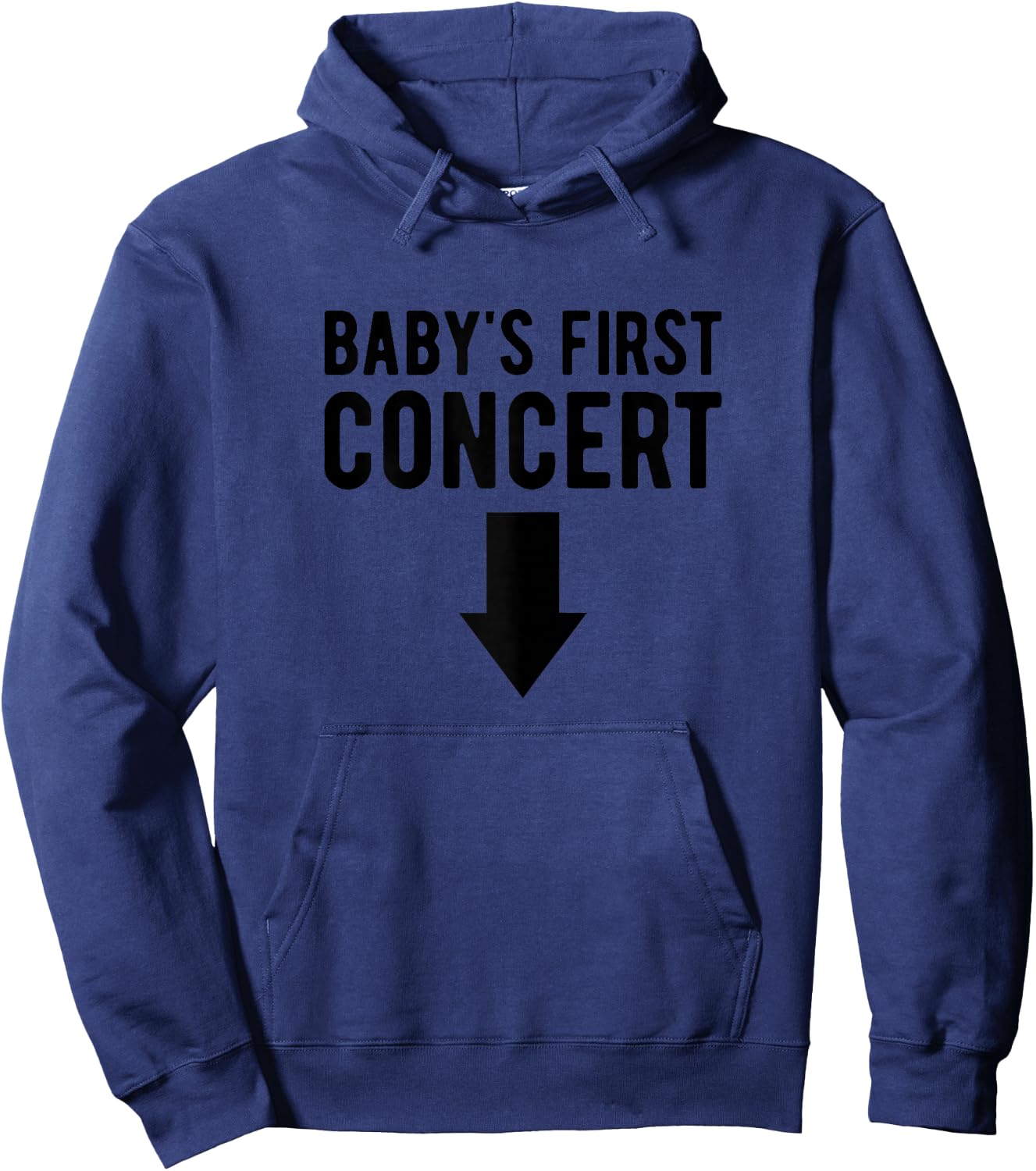Baby's First Concert Mom To Be Funny Baby Shower Pregnancy Hoodie - Hoodie | Navy