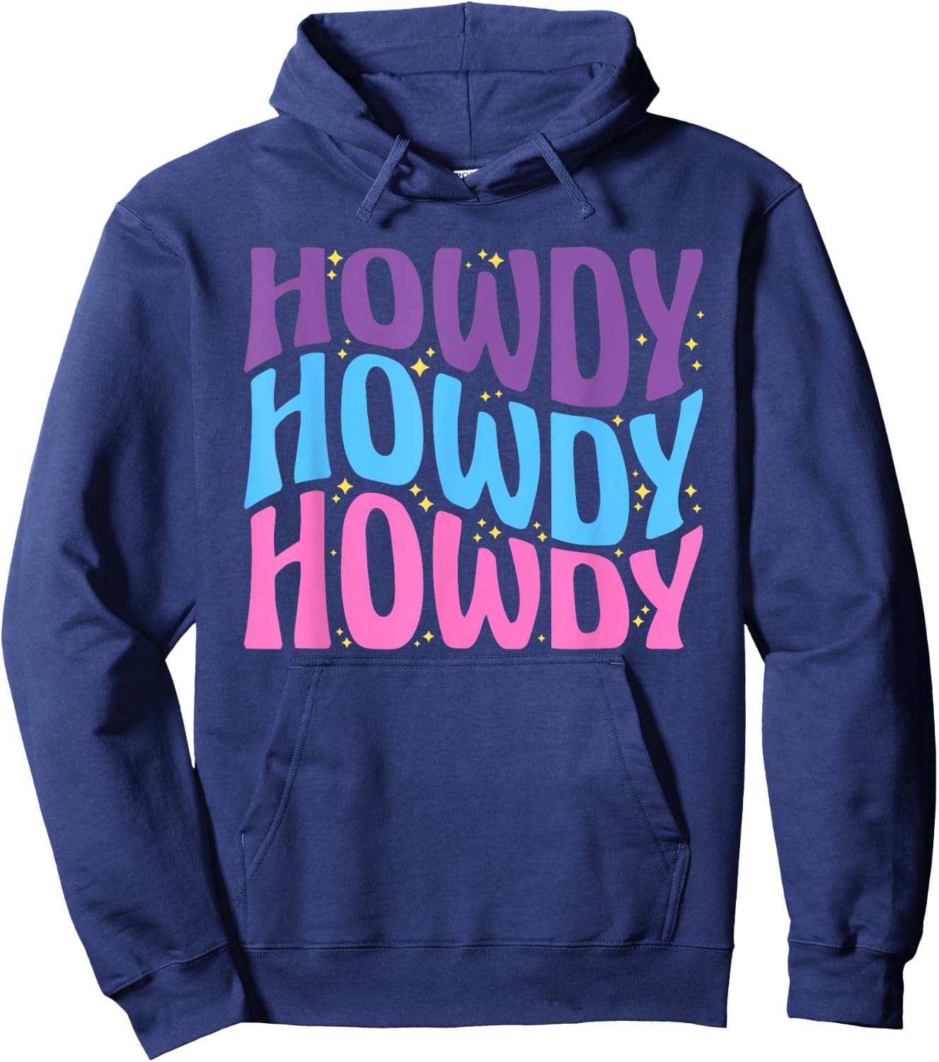 Howdy Cute Farming lettering Cowboy Girl Hoodie - Hoodie | Navy