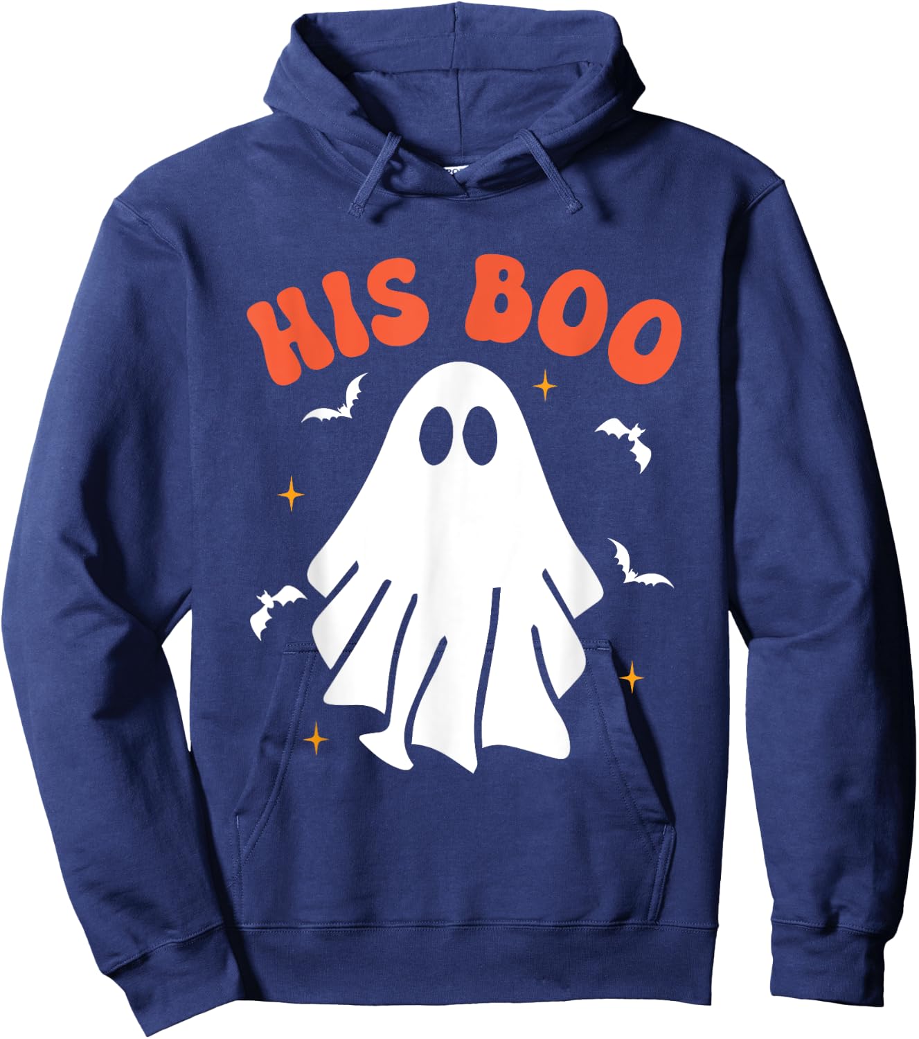Her Boo & His Boo Funny Matching Halloween Pajama Couples Hoodie - Hoodie | Navy