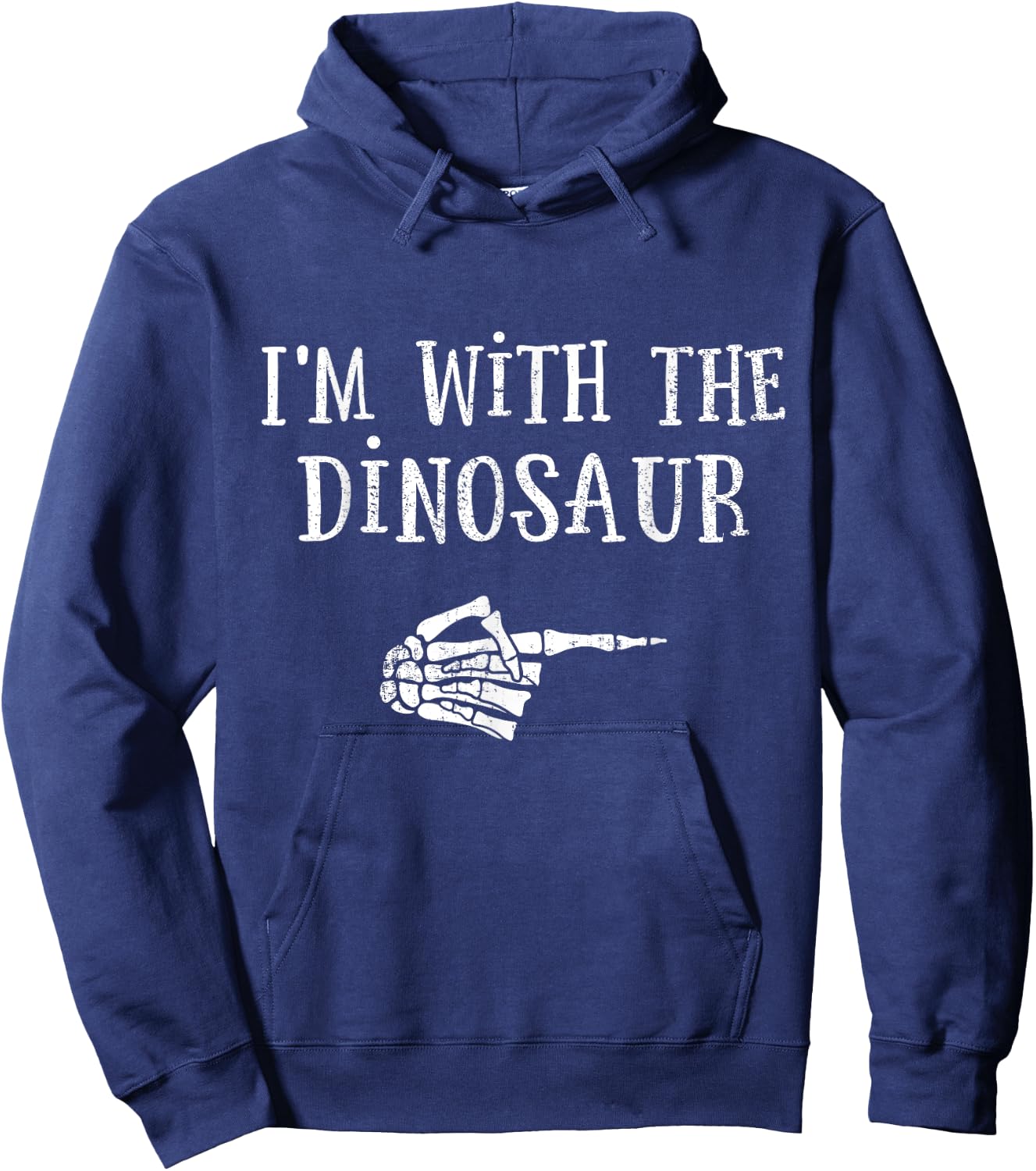 Im with dinosaur matching partner couple costume halloween Hoodie - Hoodie | Navy