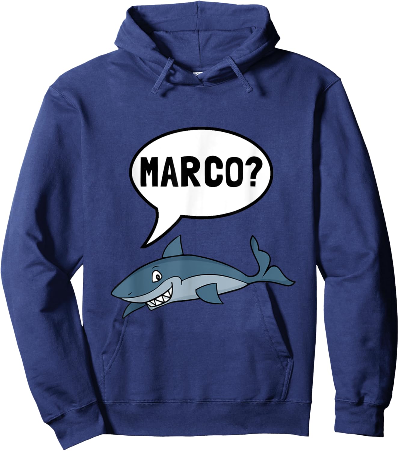 Shark Marco Polo Ocean Vacation Funny Hoodie - Hoodie | Navy