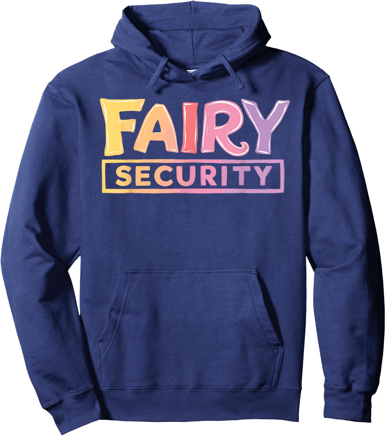 Fairy Security Black Adults , Small, Short Sleeve, , Cotton 65% Polyester 35% Hoodie - Hoodie | Navy