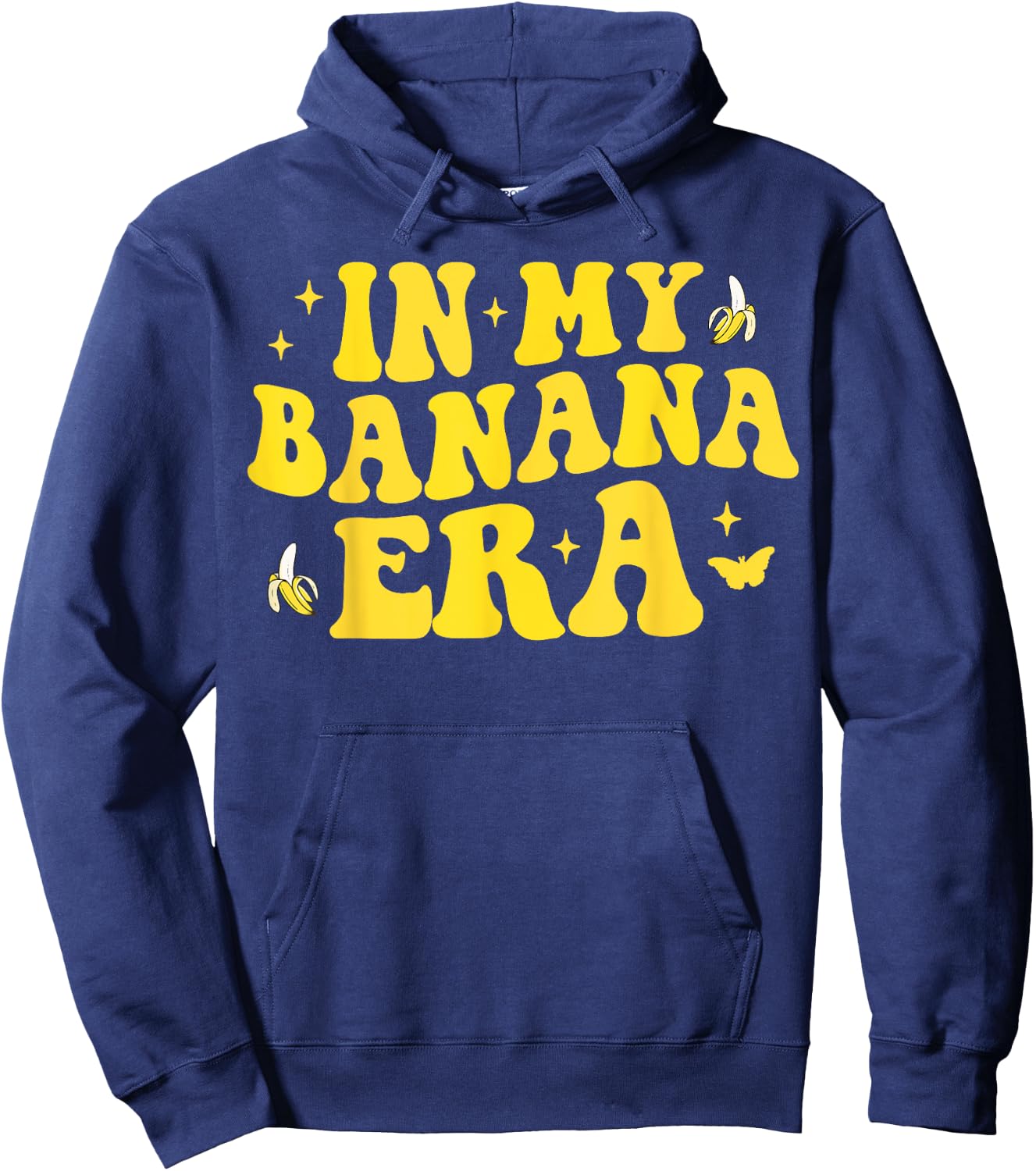In My Banana Era Funny Banana Lover Retro Bananas Hoodie - Hoodie | Navy