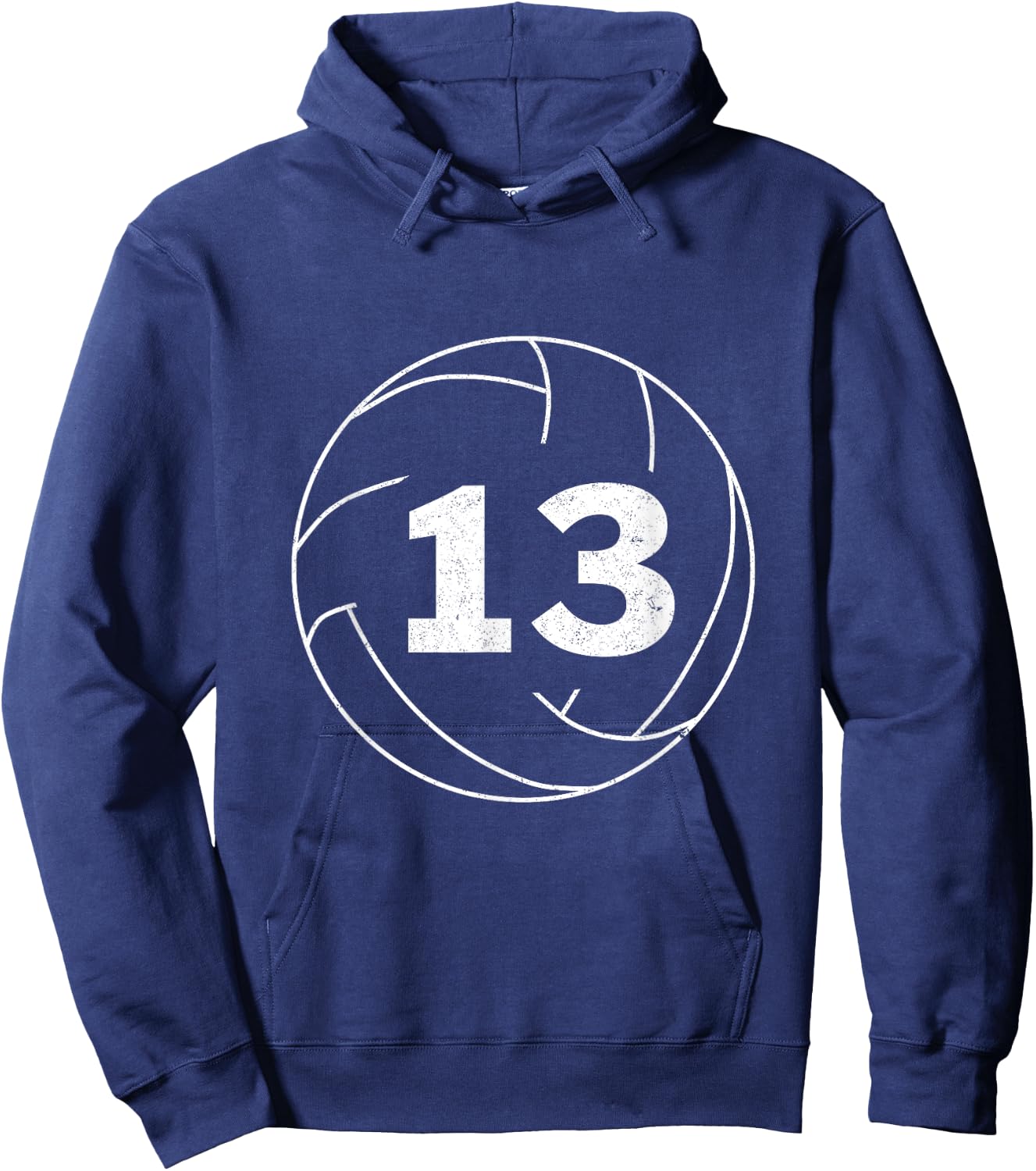 Volleyball Player Jersey Number 13 Thirteen Graphic Hoodie - Hoodie | Navy