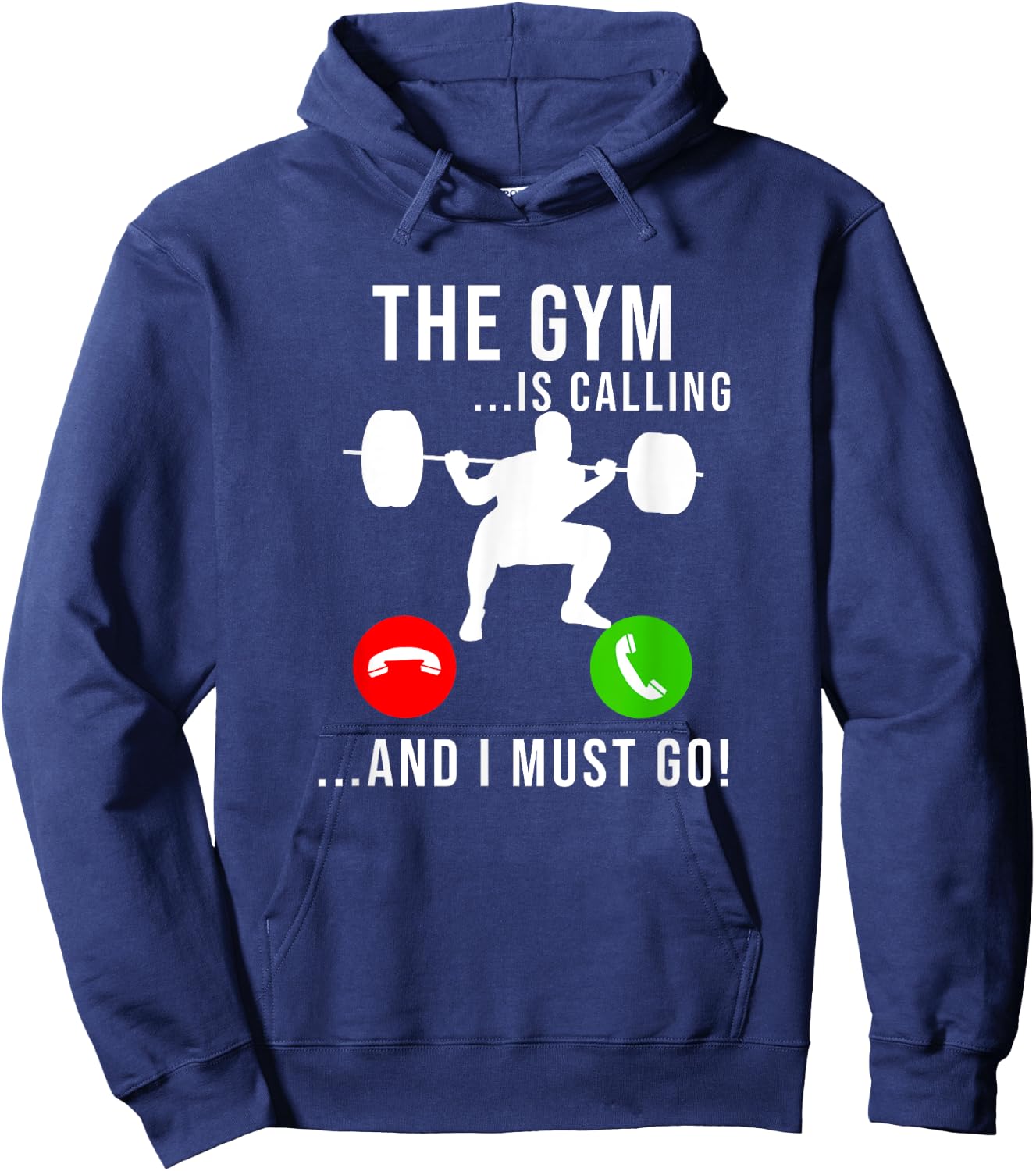 Gym Is Calling Workout Fitness Bodybuilding Weight Lifting Hoodie - Hoodie | Navy