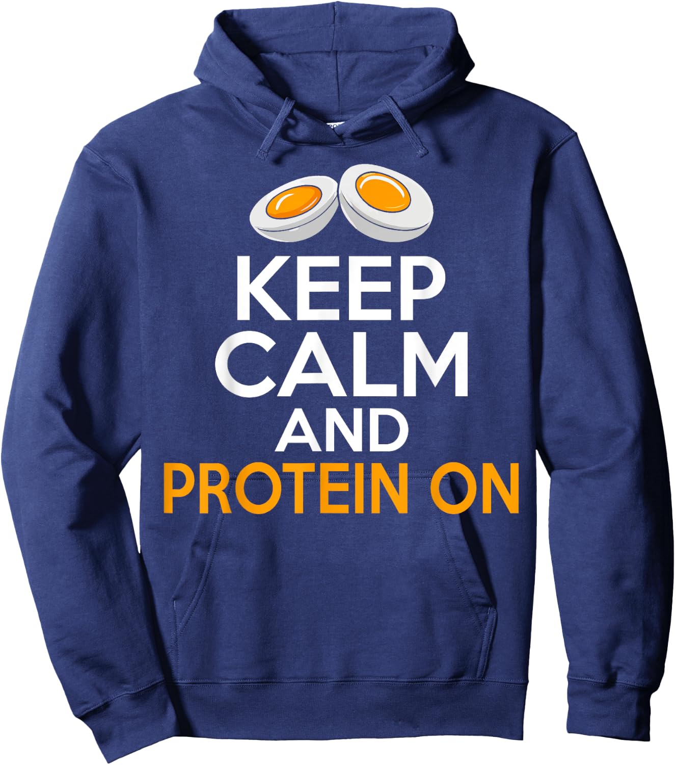 Keep Calm and Protein On Weight Lifting Hoodie - Hoodie | Navy