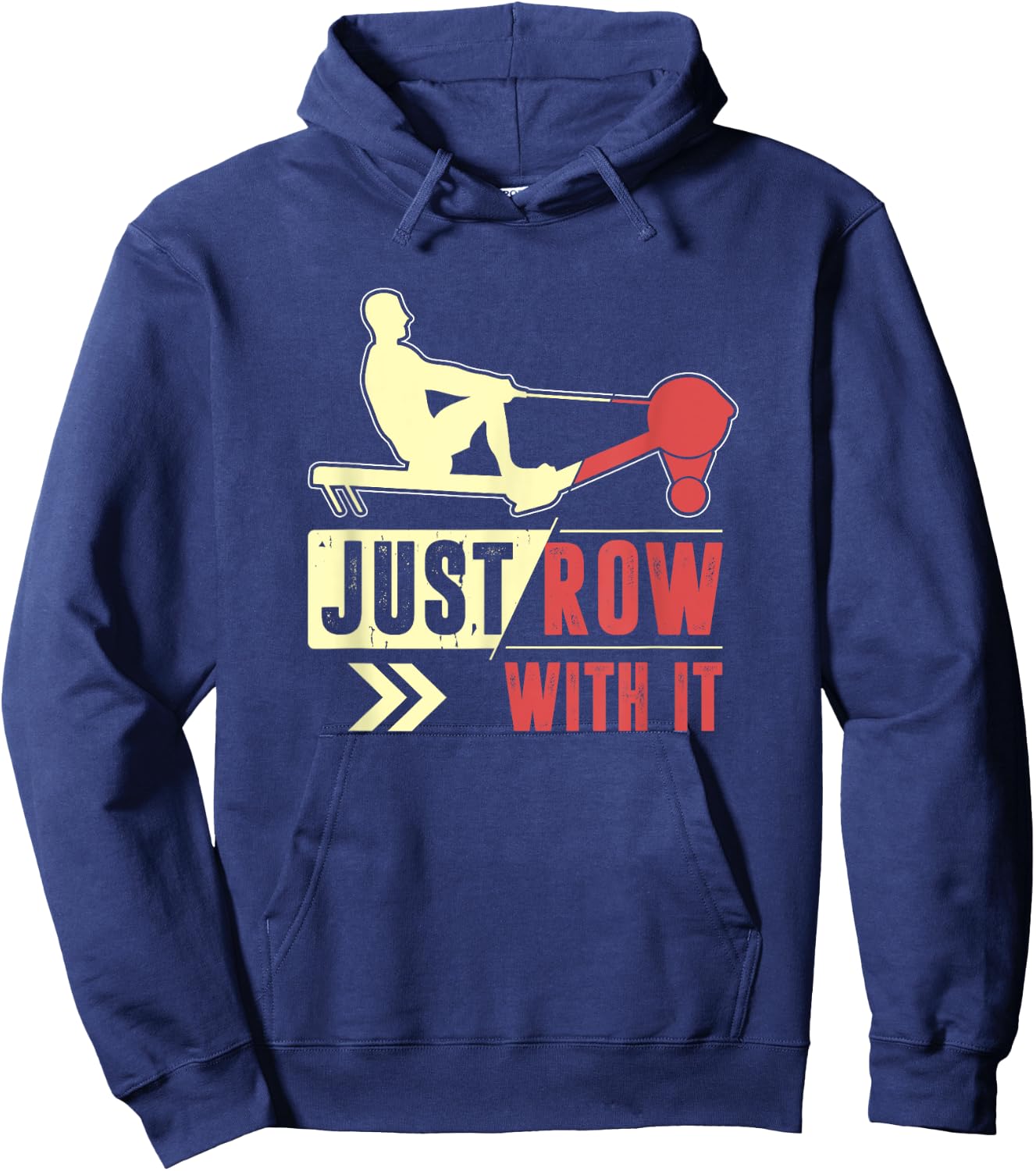 Indoor Rowing Machine Erg Workout Fitness Exercise Ergometer Hoodie - Hoodie | Navy