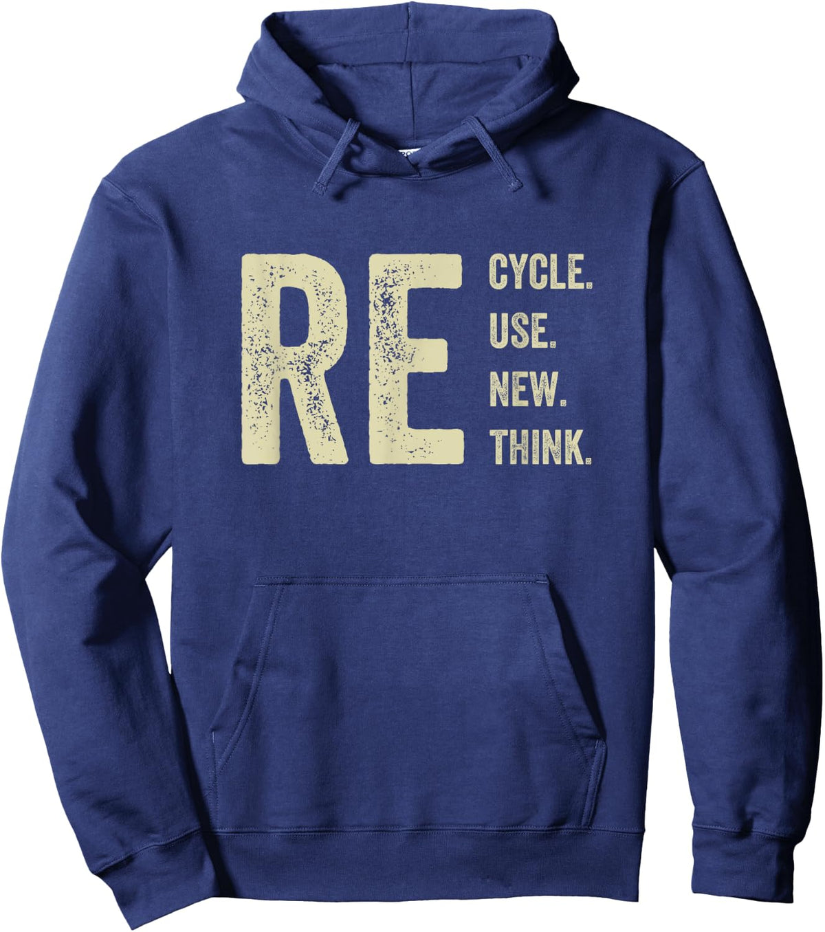Recycle Reuse Renew Rethink Crisis Environmental Activism Hoodie - Hoodie | Navy