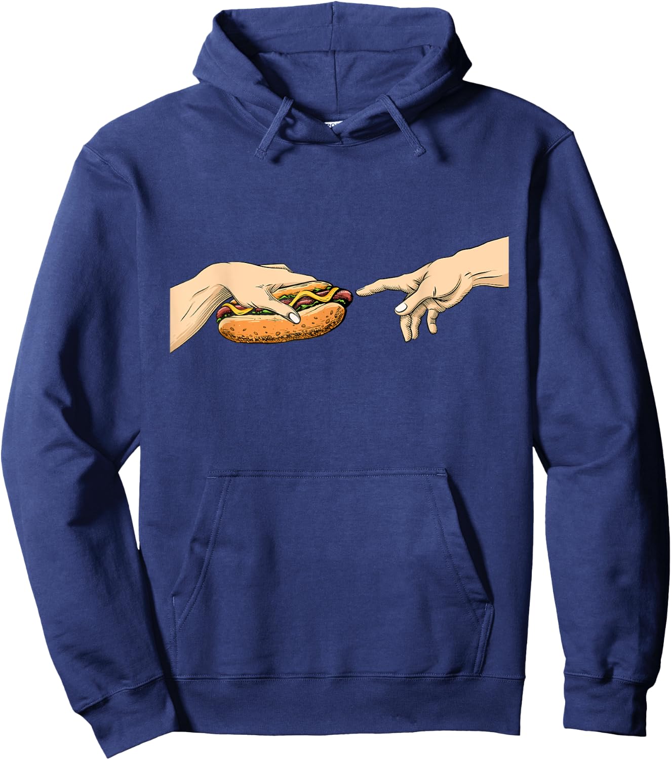 Creation of Hot Dog - Hot Dog Lover Fast Food Wiener Women Girls Kids Hoodie - Hoodie | Navy