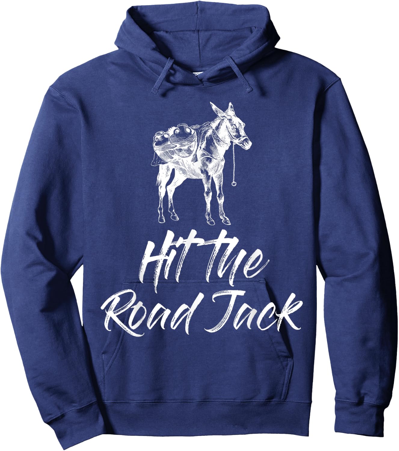 Hit the Road Jack Donkey Funny Hoodie - Hoodie | Navy